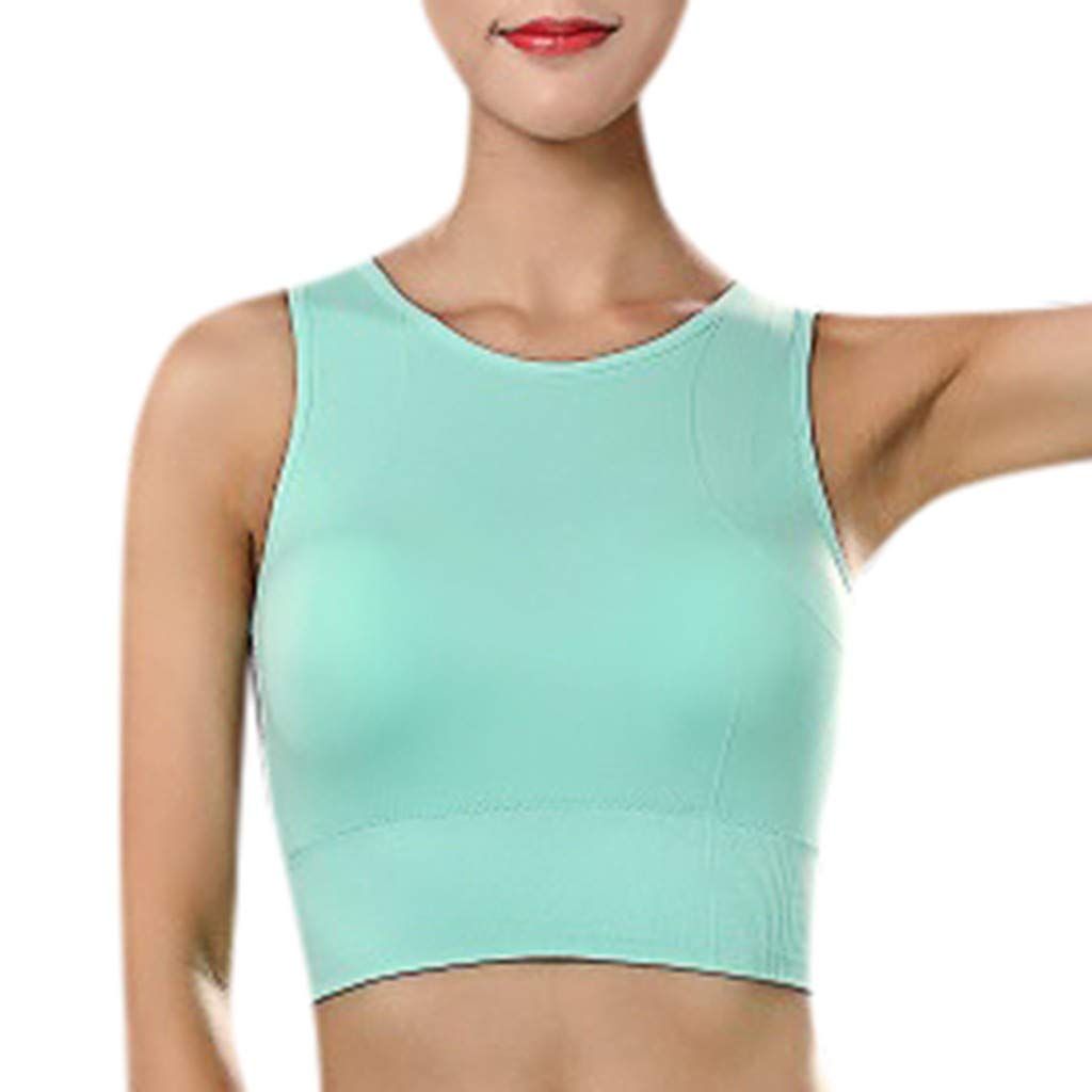 Seamless Padded Sports Bra for Women - Black Athletic Tank Top with Support for Running, Fitness & Workouts | Comfortable Workout Shirt for Yoga, Gym & Activewear
