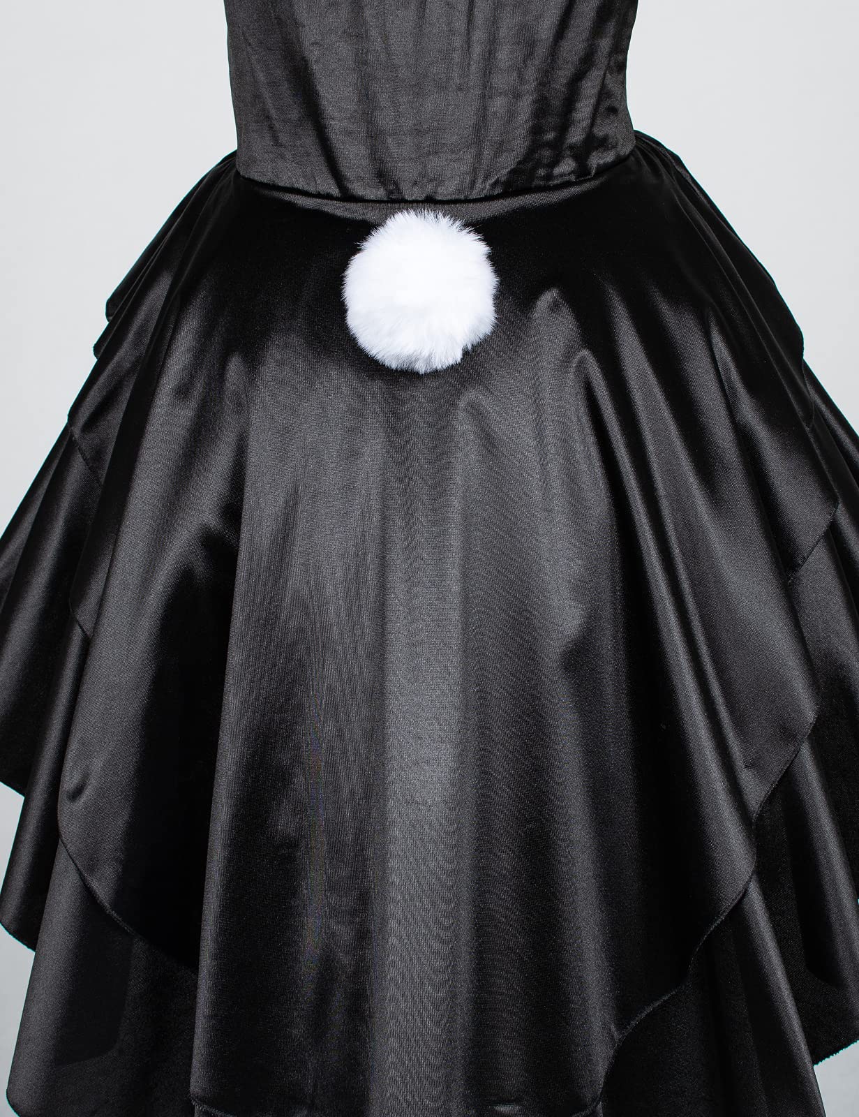 Elegant Black Bunny Costume for Girls - Tuxedo Style Dress with Ears, Tail, Stockings & Gloves - Perfect for Cosplay, Halloween, and Themed Parties