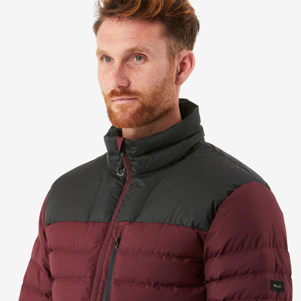 Forclaz Men's MT500 Down Puffer Jacket - Lightweight Warm Winter Coat, Waterproof Windproof Outdoor Jacket for Hiking, Skiing & Cold Weather Activities