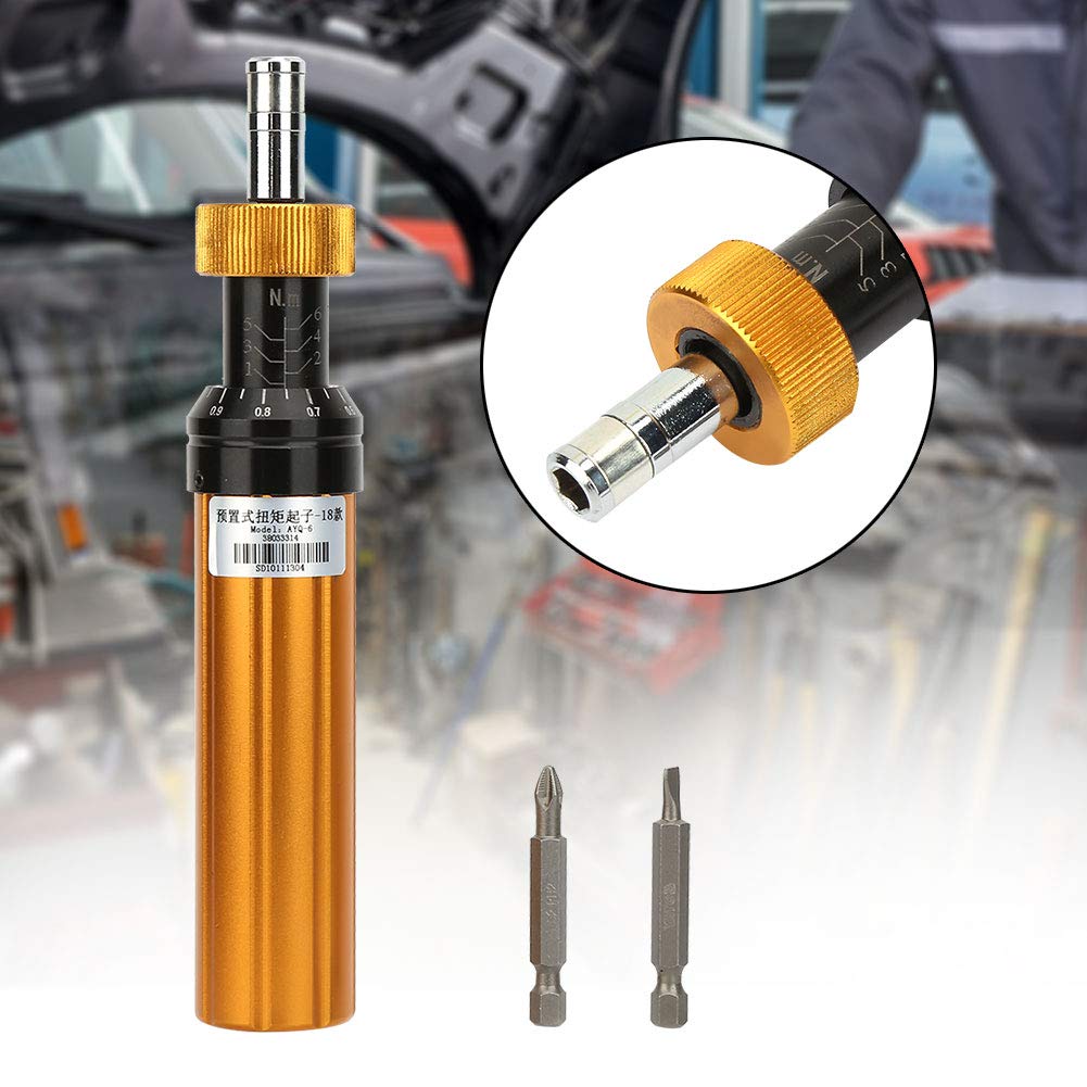 Adjustable Torque Screwdriver 1-6N.m with Preset Settings - Precision Hand Tool for Home DIY, Electrical Repairs, Manufacturing & Scientific Research - Ideal for Electronics Assembly, Furniture Repair, and Laboratory Equipment Maintenance