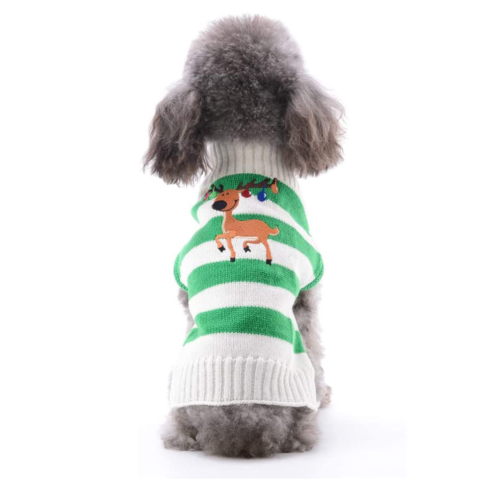 TENGZHI Christmas Dog Sweater - Festive Pet Costume for Small & Medium Dogs & Cats | XXS Puppy Jumper Holiday Outfit | Perfect for Christmas Photos, Family Gatherings & Winter Walks