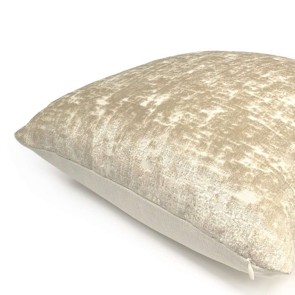 Luxury Champagne Gold Velvet Pillow Cover - Soft Decorative Cushion Case for Sofa, Bedroom & Living Room Decor