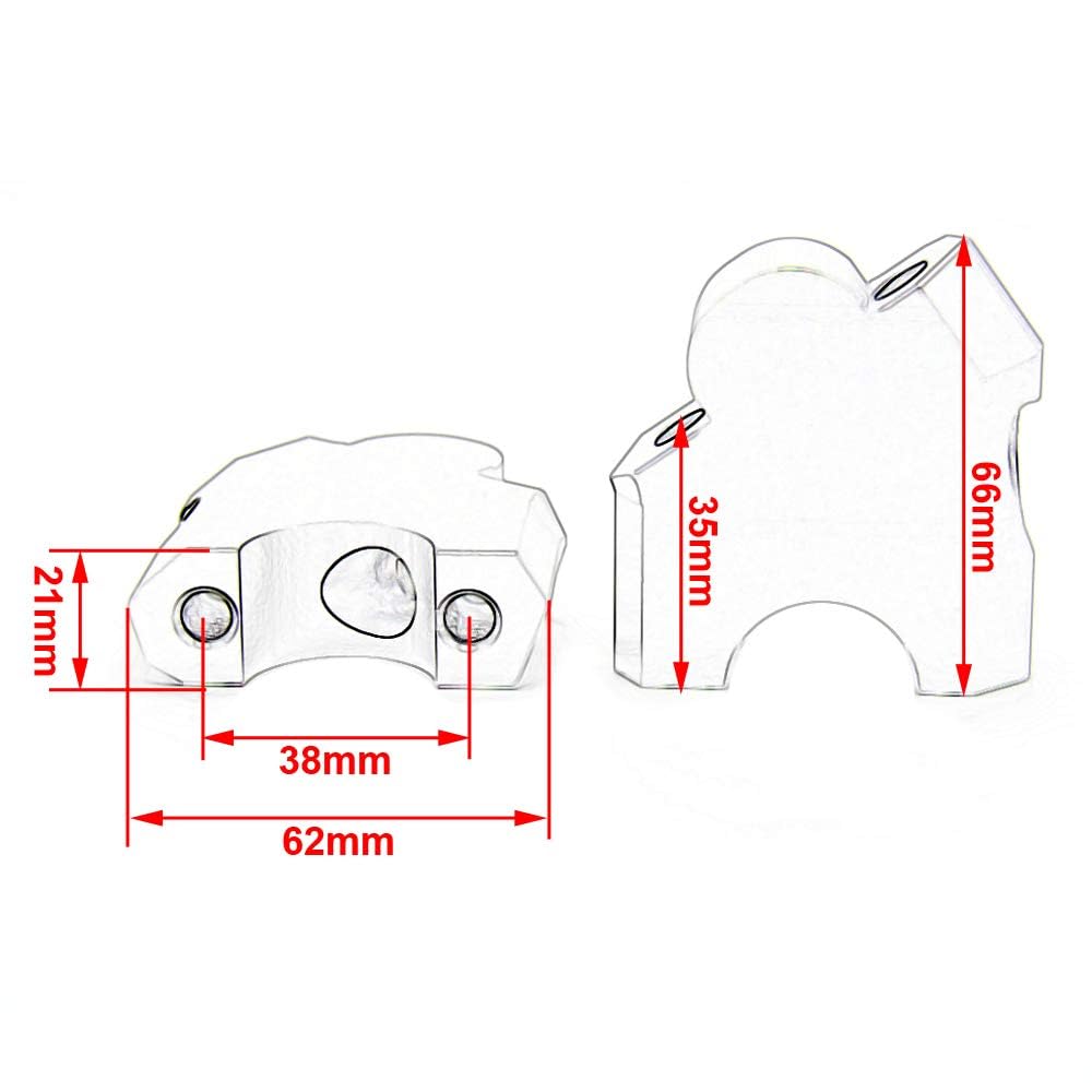 Motorcycle Handlebar Risers for Honda CRF1000L Africa Twin ABS/DCT 2016-2017 - Black Aluminum Alloy Adjustable Clamp - Improve Comfort for Adventure Riding & Long Distance Touring