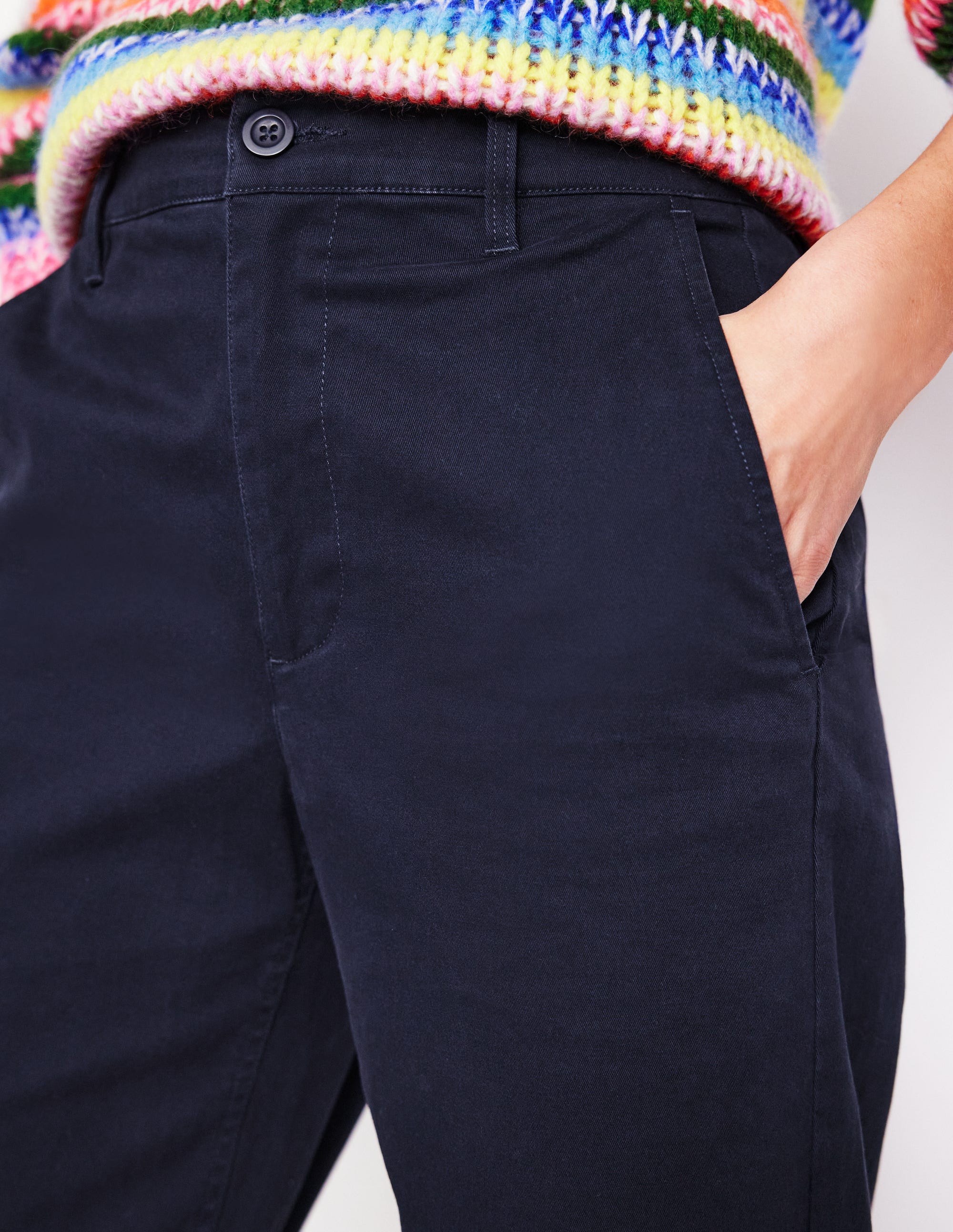 Barnsbury Men's Classic Chino Pants in Navy Blue - Comfortable Slim Fit Casual Trousers for Office, Business & Everyday Wear