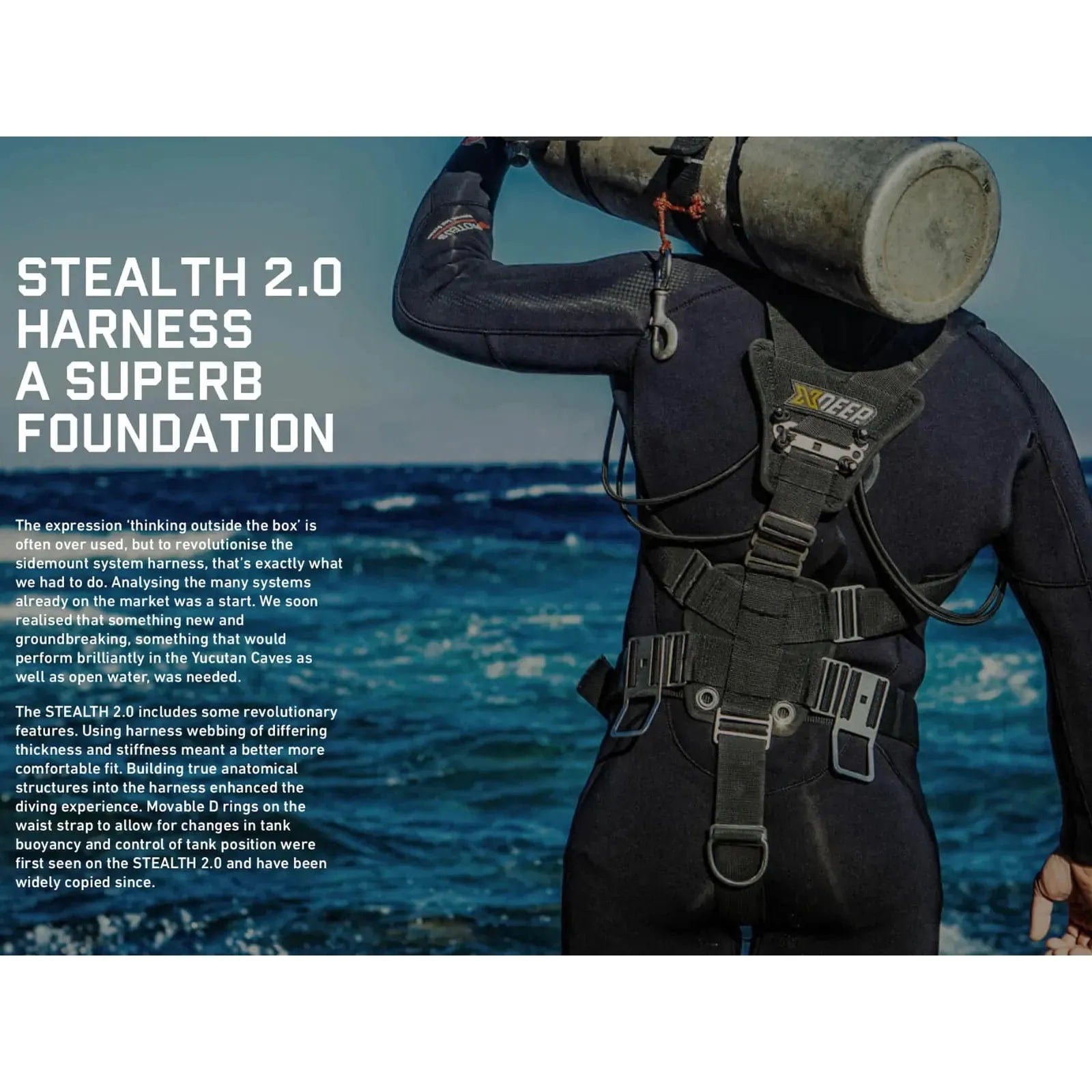xDeep Stealth 2.0 TEC Sidemount Diving System - Professional Technical Diving Gear for Cave & Wreck Exploration | Perfect for Advanced Divers & Underwater Adventures