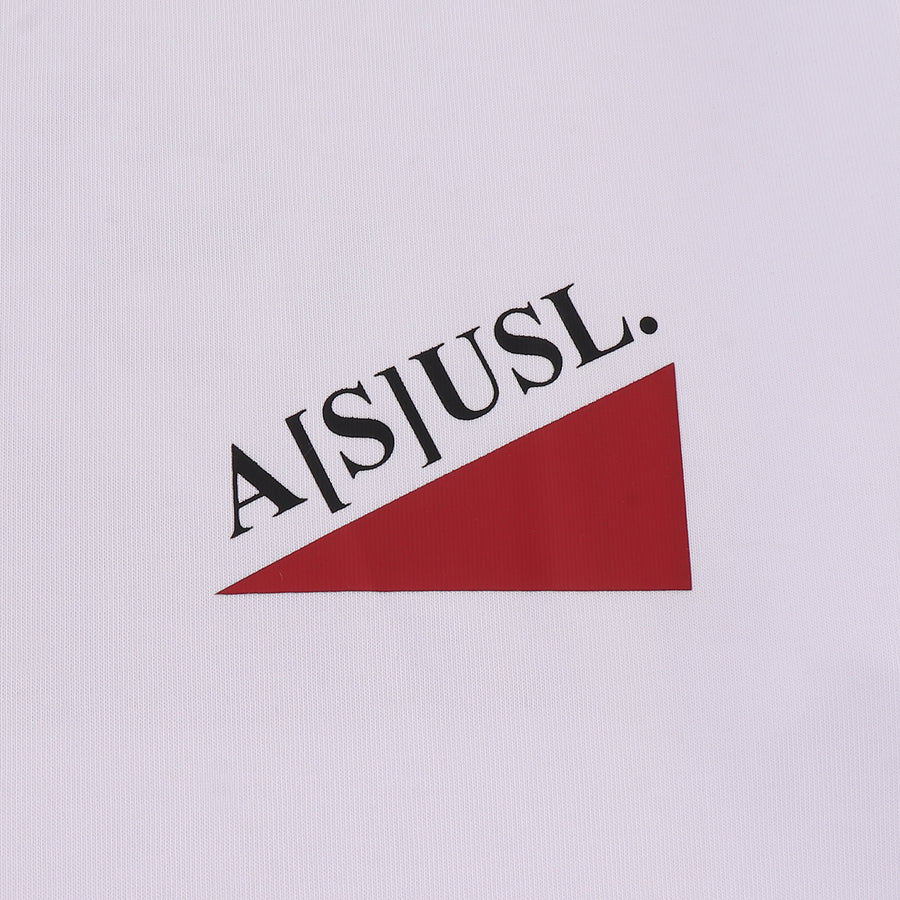ASUSL Big Triangle Tee - White Cotton T-Shirt for Men & Women | Casual Streetwear, Graphic Print, Comfort Fit | Perfect for Everyday Wear, Outings & Fashion Statements