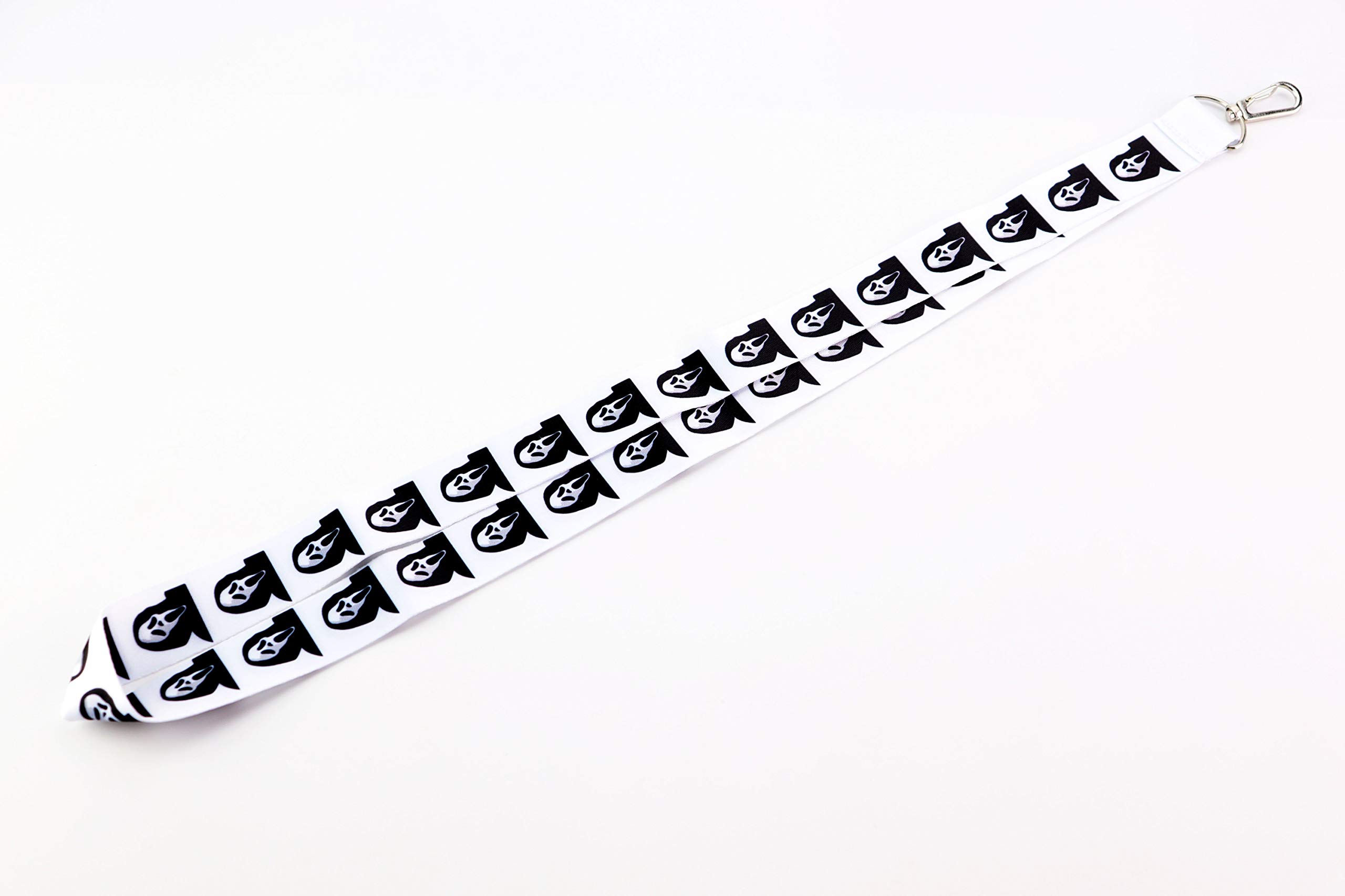Ghostface Keychain Lanyard - Horror Movie ID Badge Holder for Halloween Cosplay