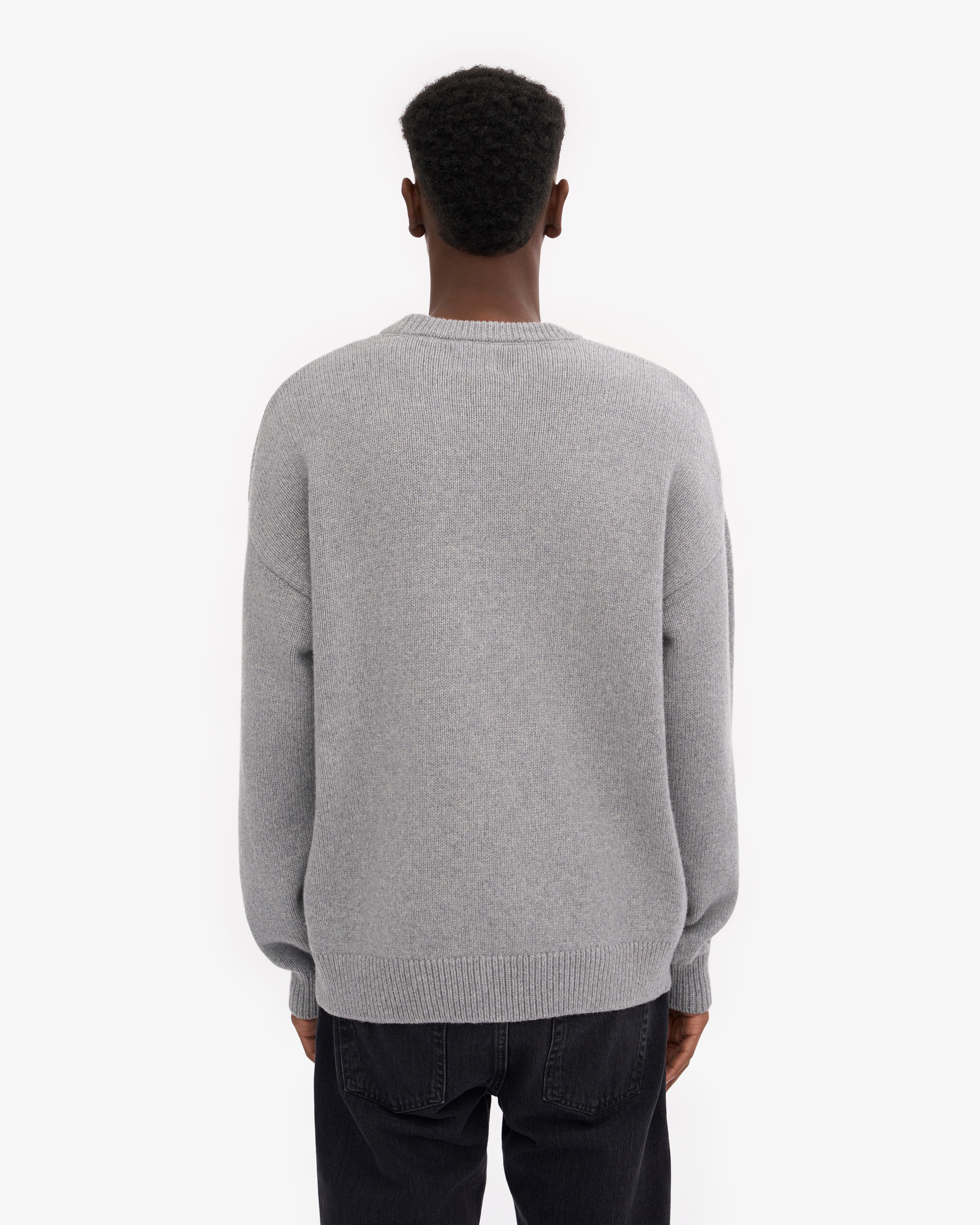 Premium Oversized Merino Wool Sweater - Soft & Warm Heather Grey Crewneck Pullover for Women | Cozy Winter Wear, Casual Outfits & Layering Essentials