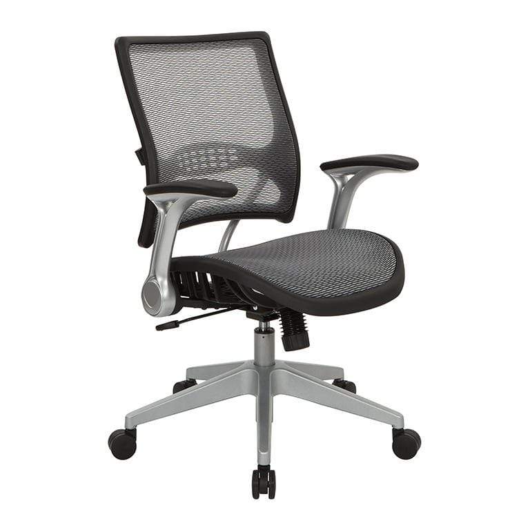 Ergonomic Mesh Office Chair with Air Grid Technology - Adjustable Lumbar Support & Breathable Backrest for Home & Office Workspaces