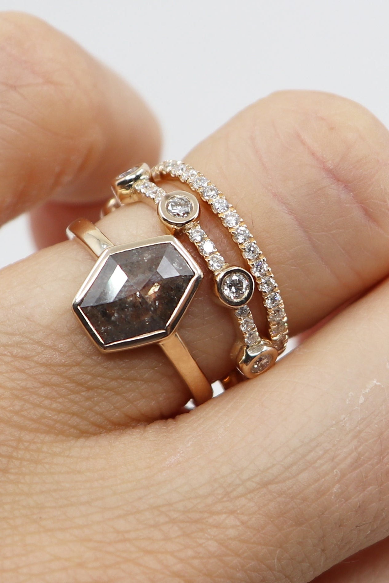 9K White Gold Asymmetrical Diamond Wedding Band - Elegant Asymmetrical Diamond Ring for Women - Perfect for Engagement, Anniversary & Special Occasions
