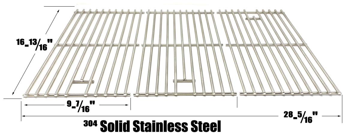 Stainless Steel Cooking Grid Replacement for Charbroil 463440109 Gas Grill - Heavy Duty 3-Piece Set for BBQ, Grilling & Outdoor Cooking