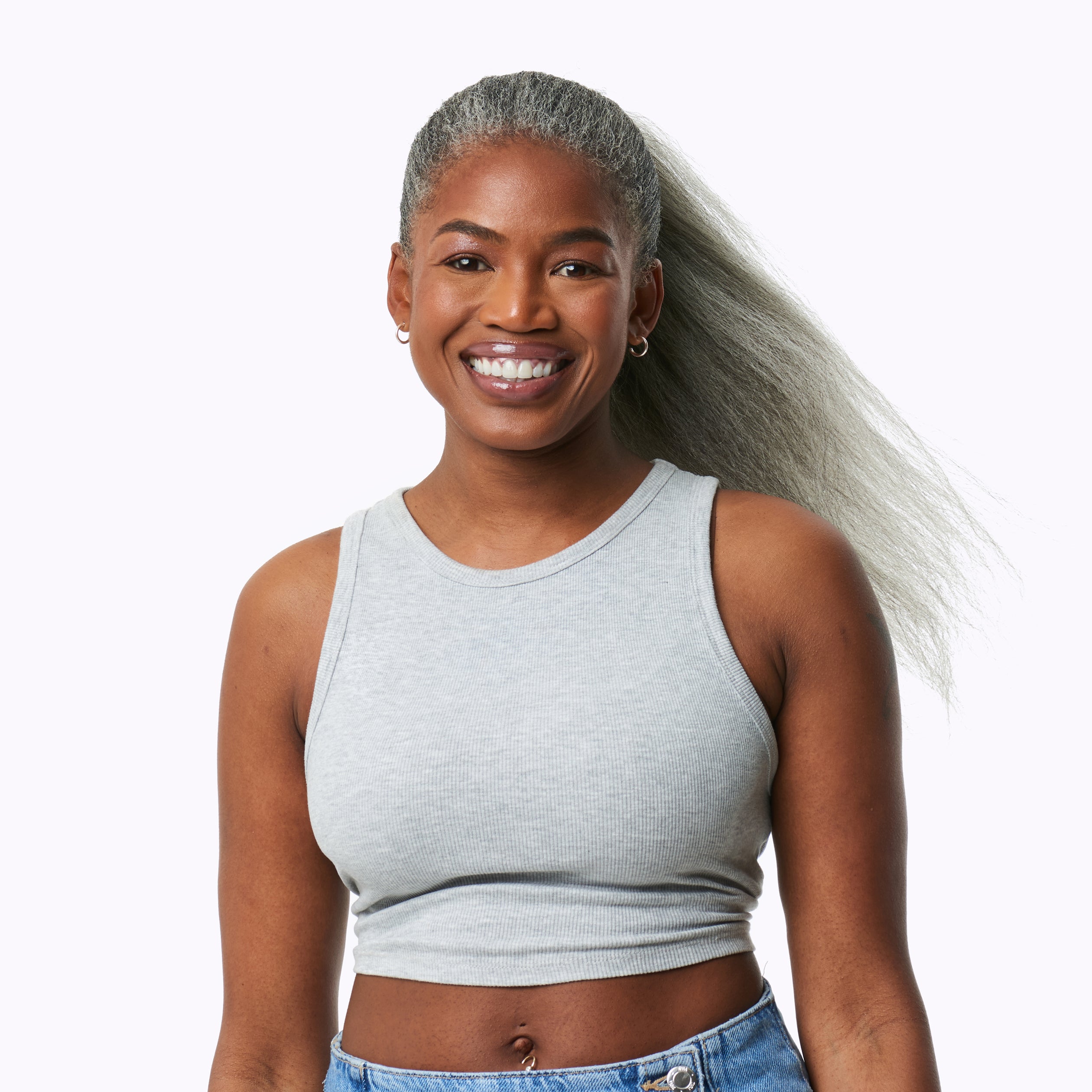 GreyScale Press'd Ponytail Hair Extension - Natural Looking Clip-in Ponytail for Women | Perfect for Parties, Weddings & Everyday Styling