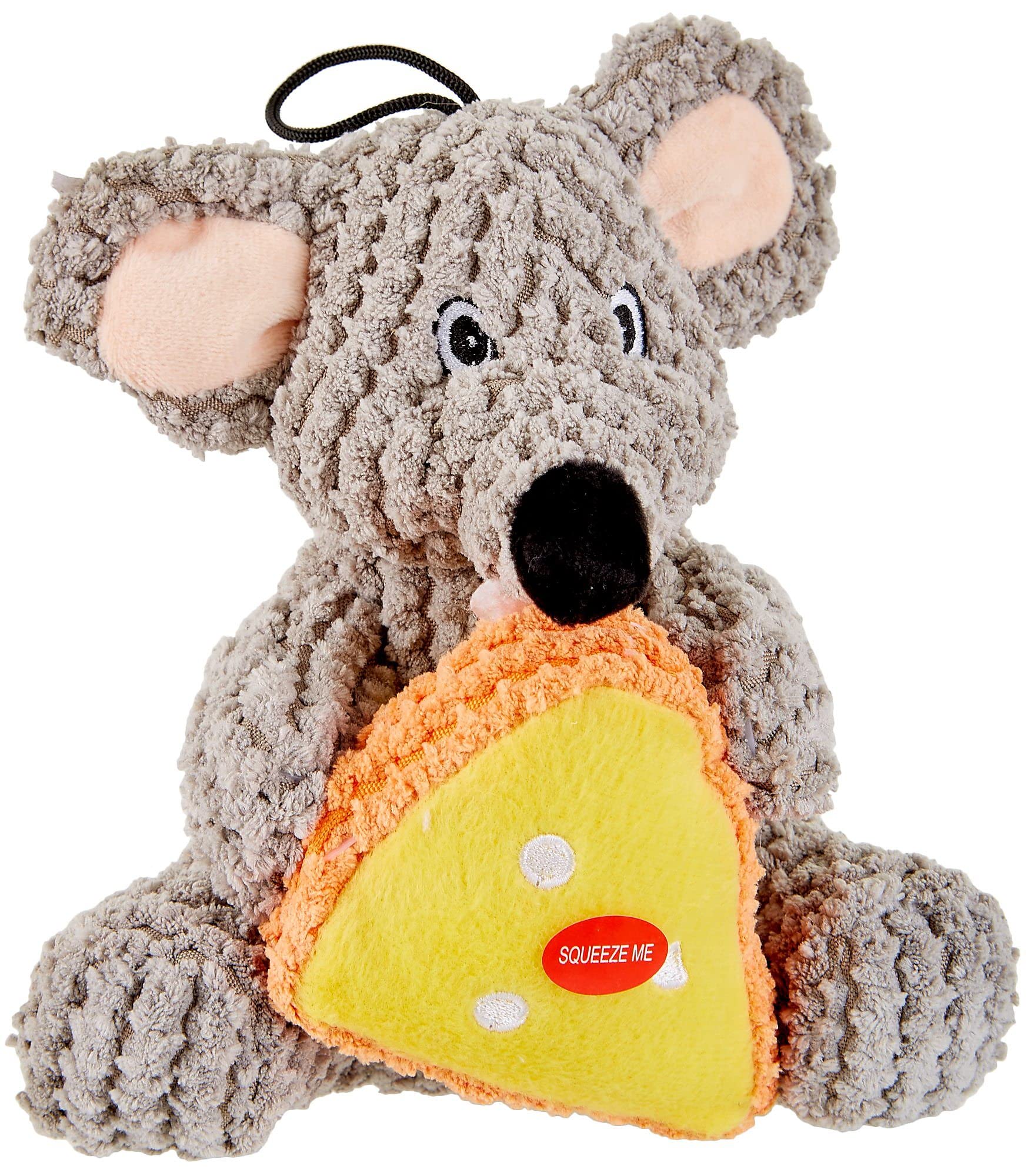Premium Patchwork Pet Colby The Mouse Plush Dog Toy - Detachable 2-in-1 Interactive Small Dog Chew Toy for Teething Puppies & Playtime Fun - Perfect for Indoor Play, Cuddling & Training Rewards