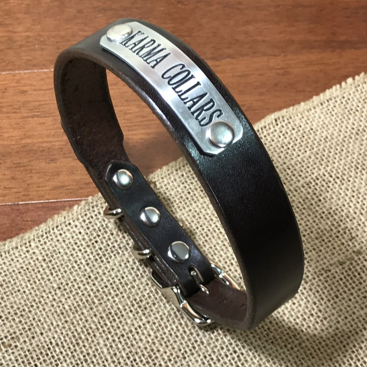 Personalized Leather Dog Collar with Engraved Nameplate - Adjustable 3/4 Inch Width - Perfect for Training, Walks & Special Occasions - Custom Pet Gift for Dogs & Puppies
