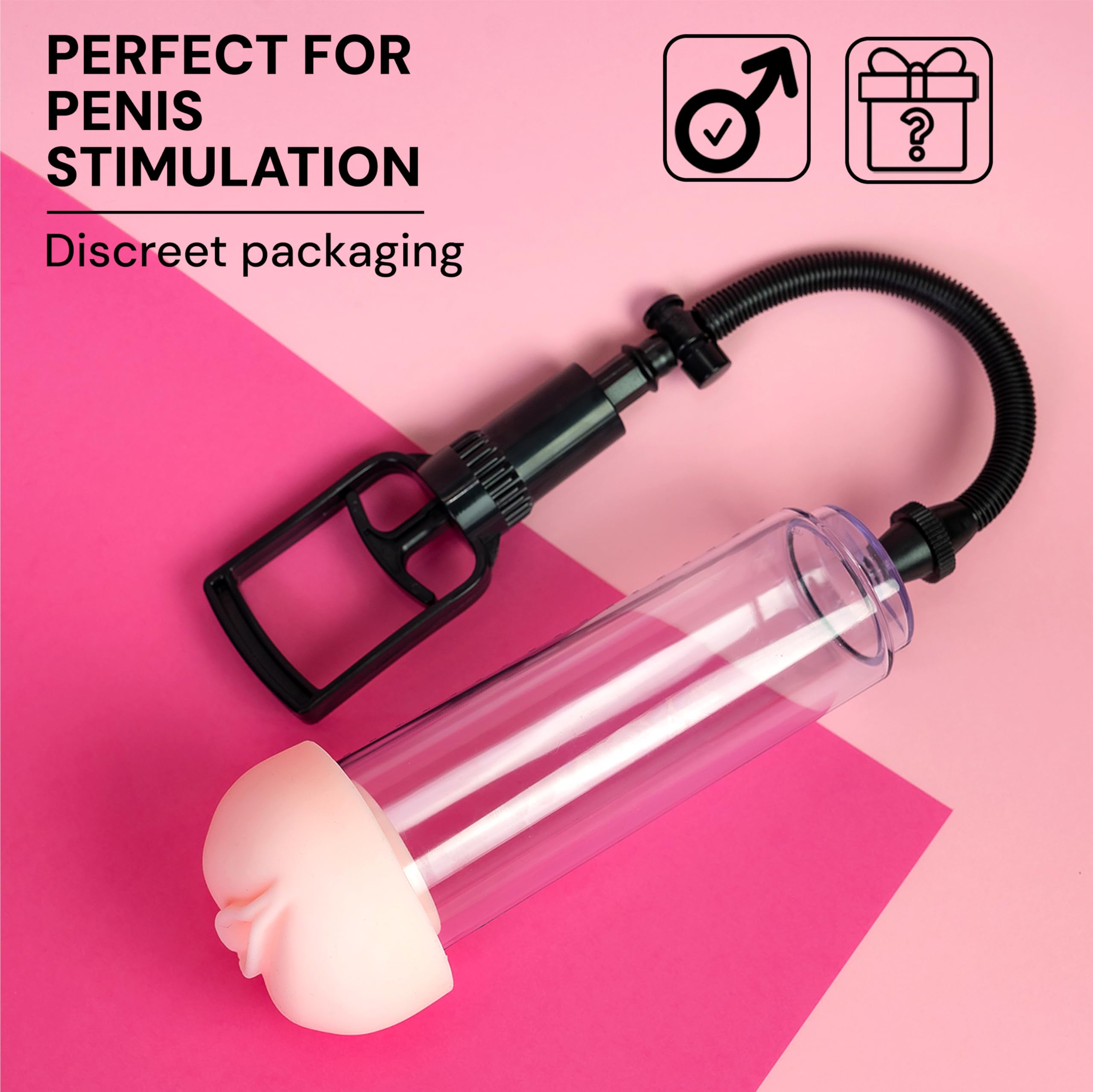 Male Penis Pump Extender - Vacuum Device for Penis Enlargement & Enhancement - Best Sex Toy for Men - Use for Improved Size, Stamina & Pleasure in the Bedroom