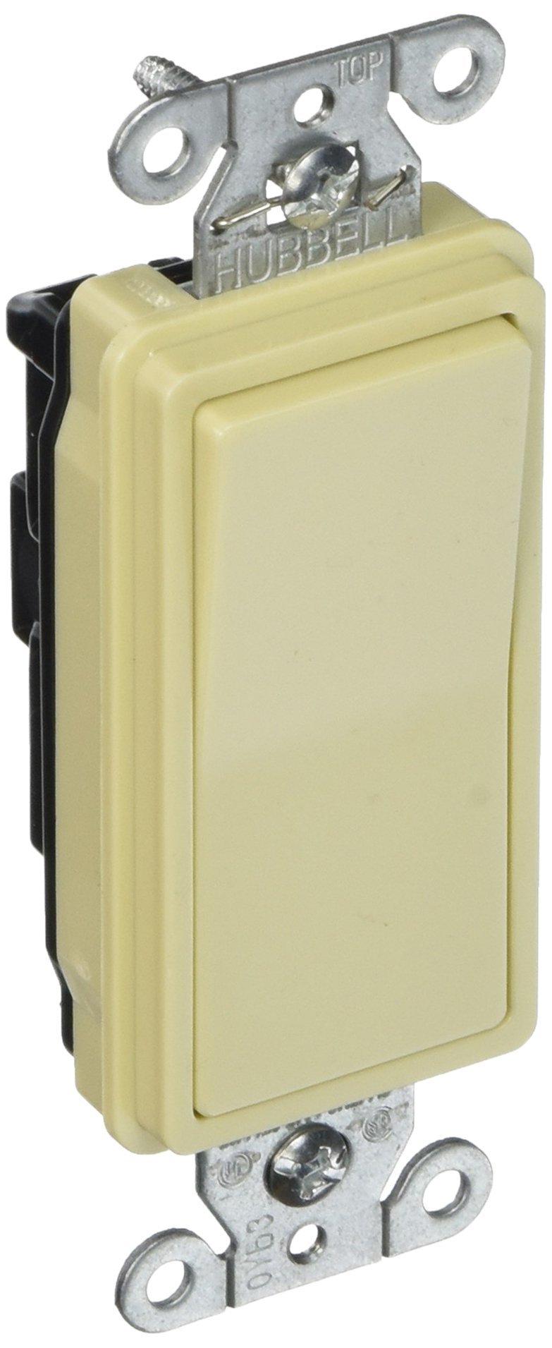 Hubbell DS120I Decorator Switch - Single Pole 20A 120/277V Ivory (10-Pack) - Ideal for Residential & Commercial Lighting Control