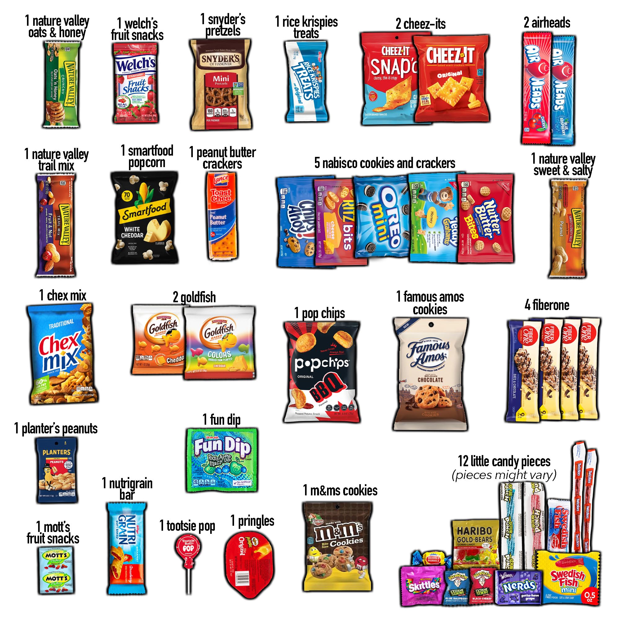 Ultimate Snacks Mix Variety Pack - Easter Care Package with Assorted Cookies, Crackers & Candy for Kids & Adults | Perfect for School Lunches, Office Snacks & Holiday Gift Baskets