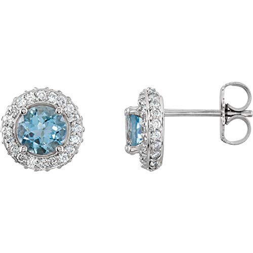 Aquamarine and Diamond - 0.33 Carat