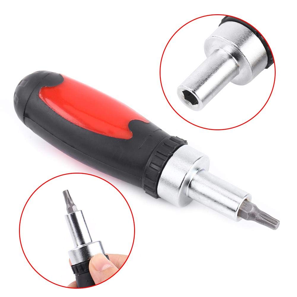 10-Piece Interchangeable Screwdriver Set with Magnetic Bits - Manual Screwdriver for Phillips, Flat, Star & Hex Screws - Perfect for Home Repairs, DIY Projects & Electronics Maintenance