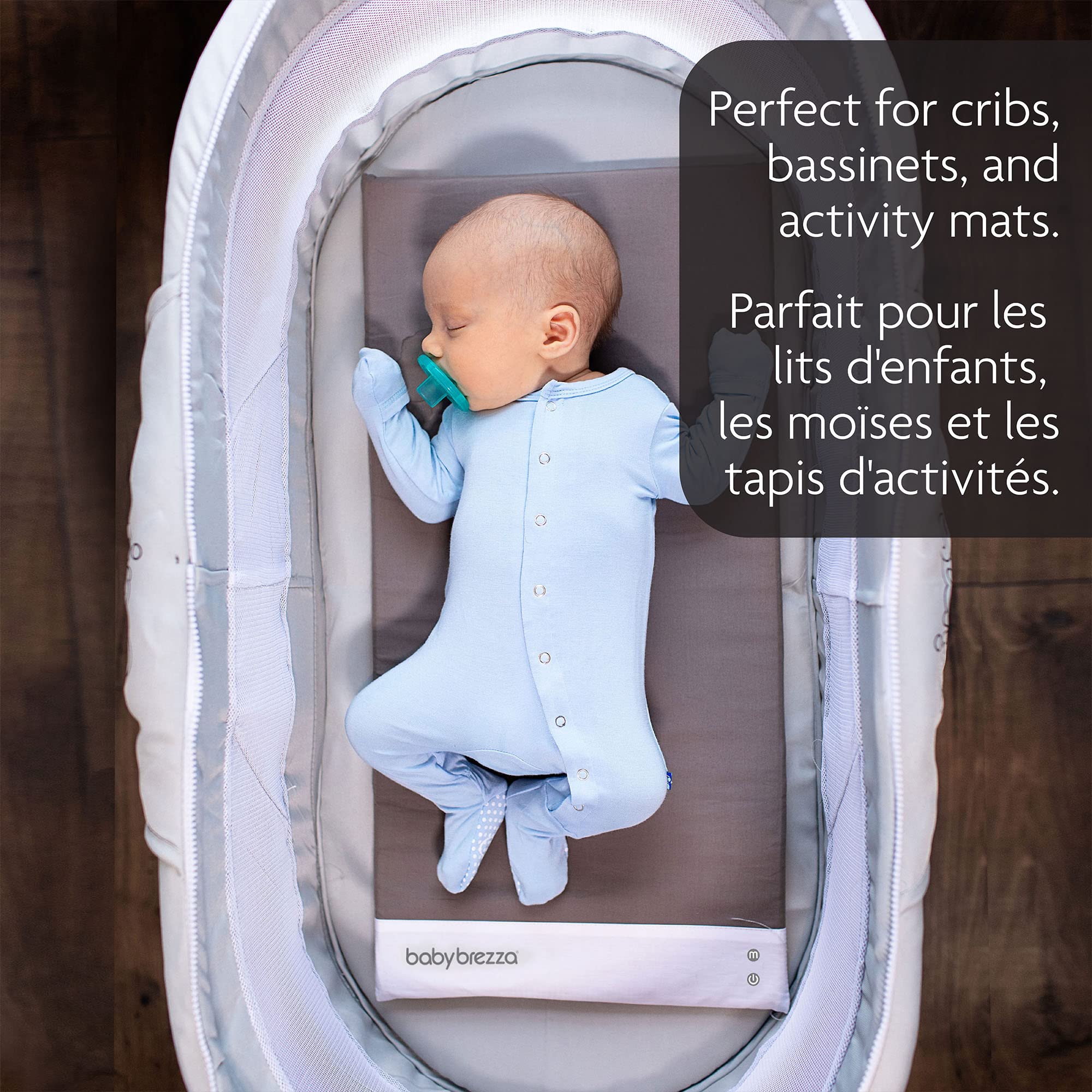 Baby Brezza Smart Soothing Mat - Vibrating Baby Mat with Calming Sounds & Gentle Vibrations for Newborns 0-12 Months, Grey - Perfect for Nursery, Bedtime & Soothing Fussy Babies to Sleep