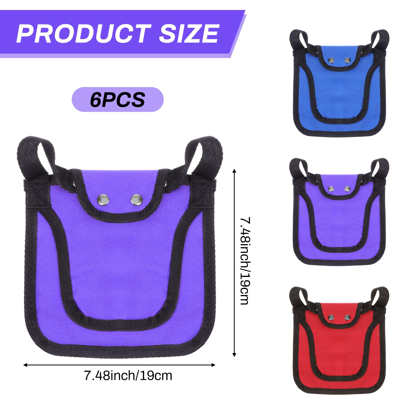 6 Pcs Adjustable Chicken Saddle Apron - Hen Back & Side Protector with Comfortable Straps | Feather Protection Poultry Accessories for Egg Laying, Rooster Mating & Free Range Hens (Ideal for Backyard Chickens & Small Farms)