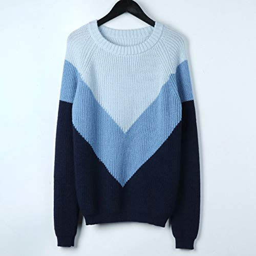 Women's 100% Cashmere Sweater - Soft Long Sleeve O-Neck Pullover with Contrast Color for Autumn Winter | Cozy Knitted Top for Work, Date Night & Holiday Outfits