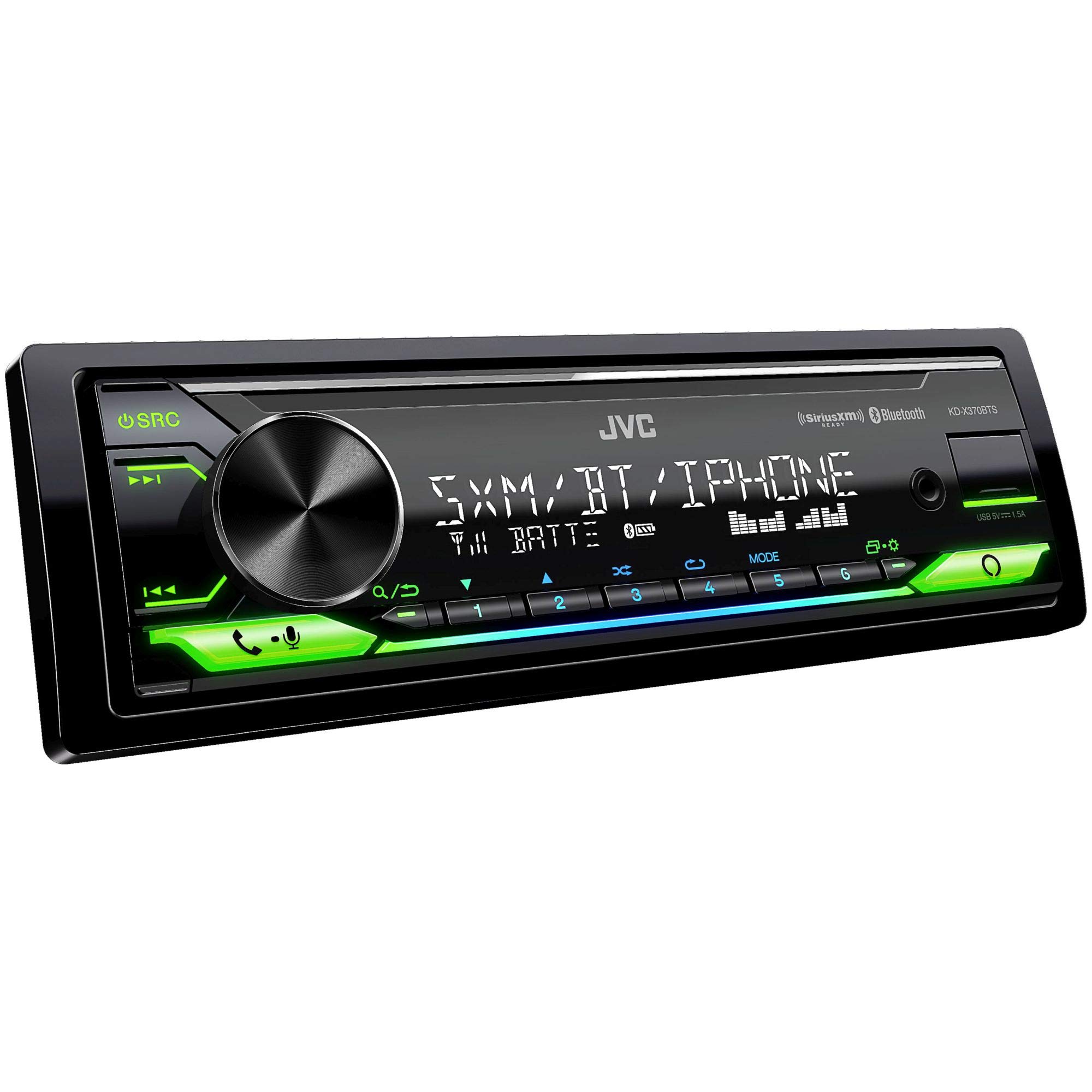 JVC KD-X370BTS Bluetooth Car Stereo with USB, SiriusXM Ready, Amazon Alexa Compatible - Includes Two Pairs of JVC 6x8 Speakers for Enhanced Car Audio Experience - Perfect for Road Trips, Commuting & Hands-Free Calling