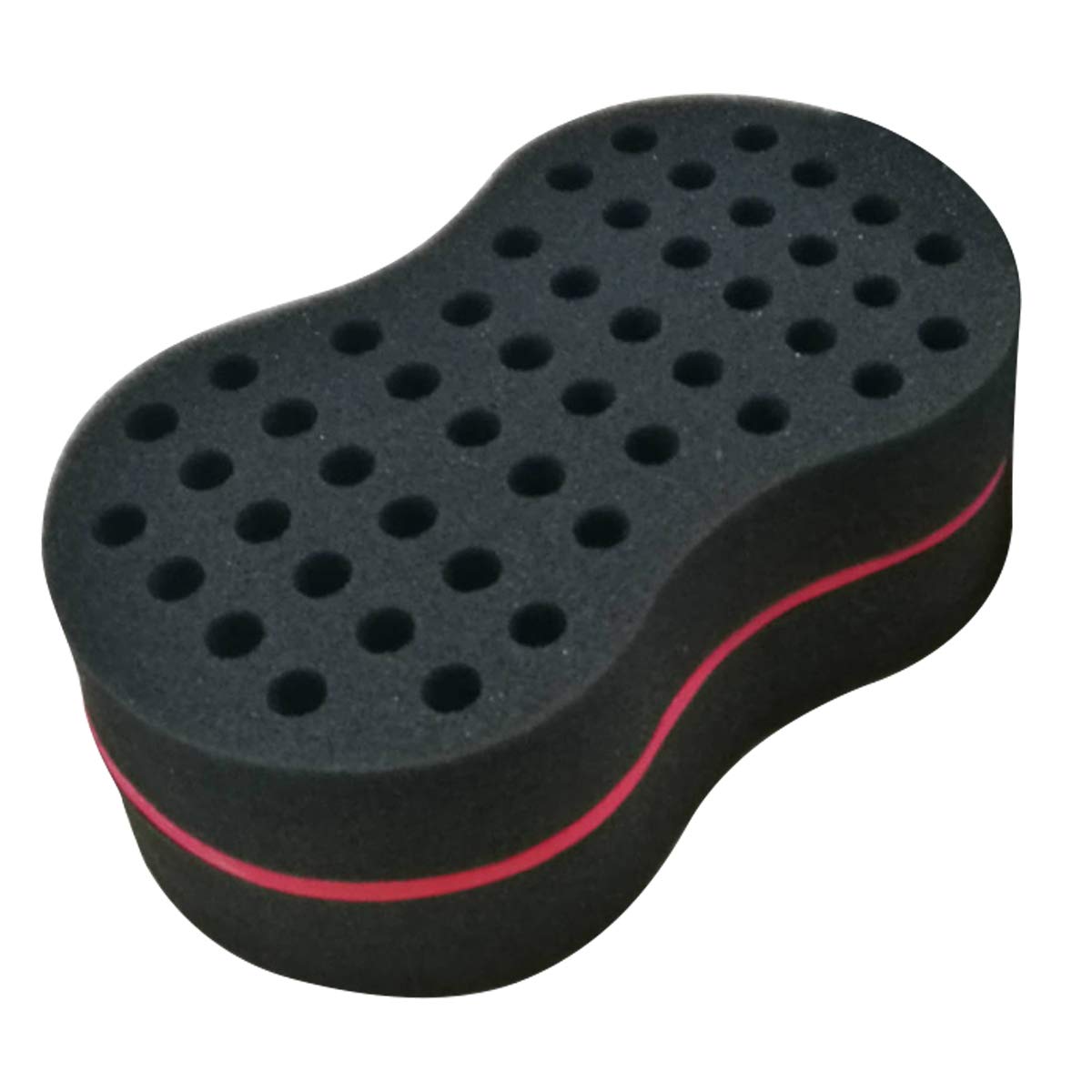 Ruiqas Double-Sided Hair Sponge Brush for Afro Curls & Waves - Small Hole Design for Twist & Coil Styling - Perfect for Men's & Women's Natural Hair Care & Daily Styling