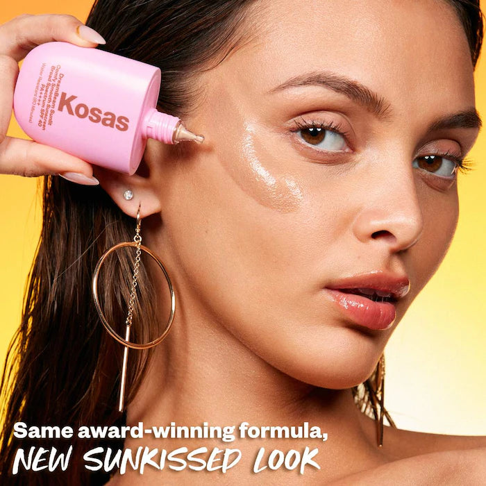 Kosas DreamBeamâ¢ Mineral Sunscreen SPF 40 - Silicone-Free with Ceramides & Peptides for Sensitive Skin - Daily Face Sun Protection for Outdoor Activities & Beach Days