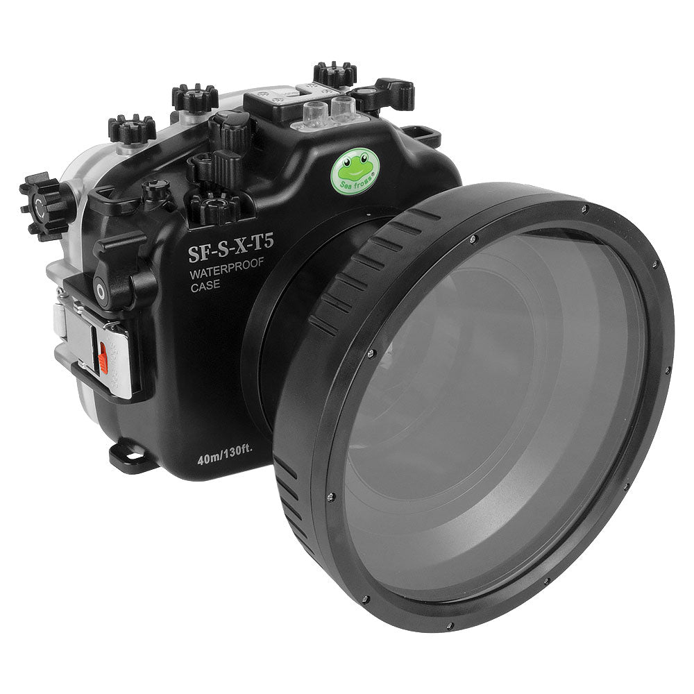 Fujifilm X-T5 40MP Underwater Camera Housing with 130FT Depth Rating & Glass 6 Flat Port for XF 16-55mm Lens - Perfect for Scuba Diving, Snorkeling, and Marine Photography