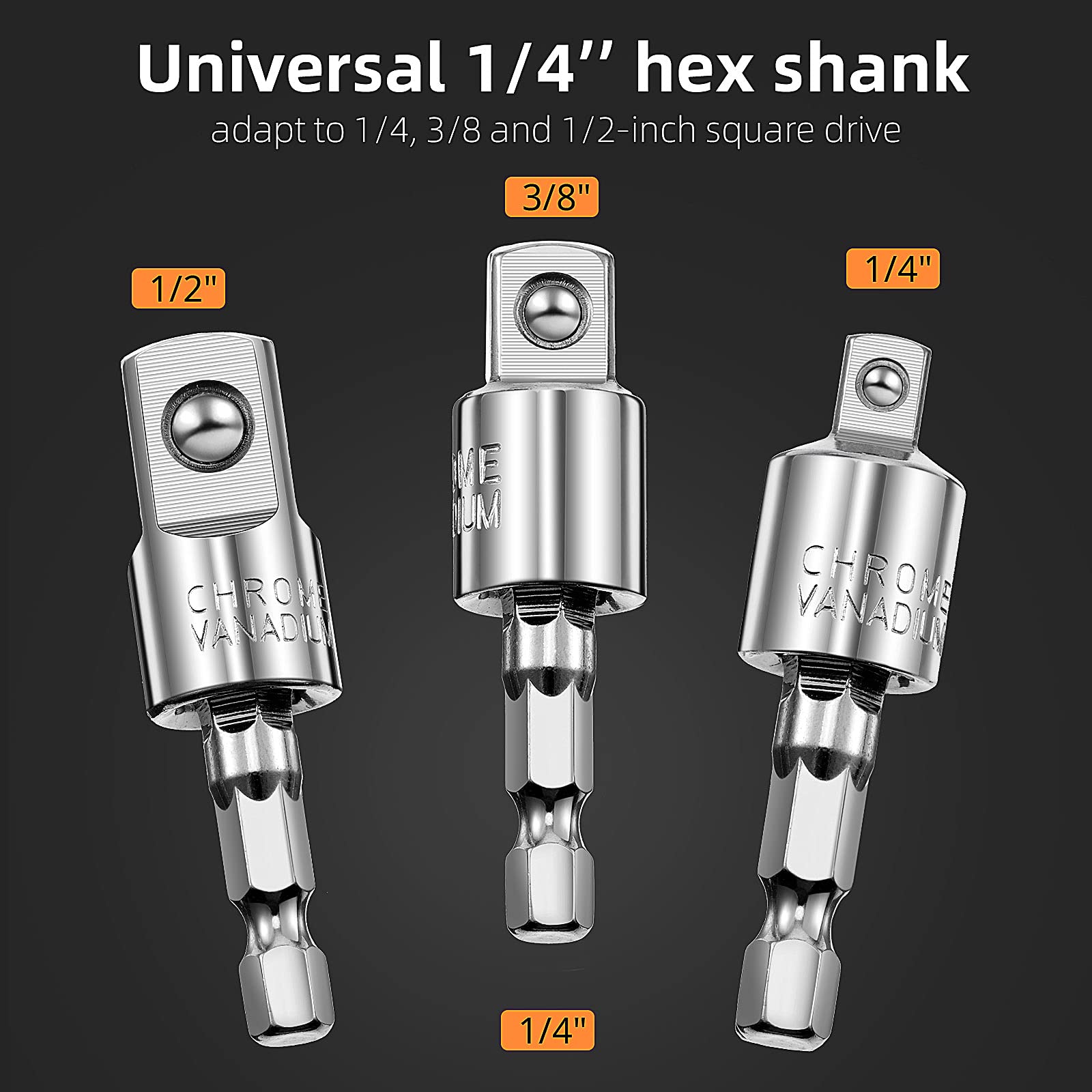 22-Piece Flexible Drill Bit Extension Set - Hex Shank Bendable Drill Bits, 1/4