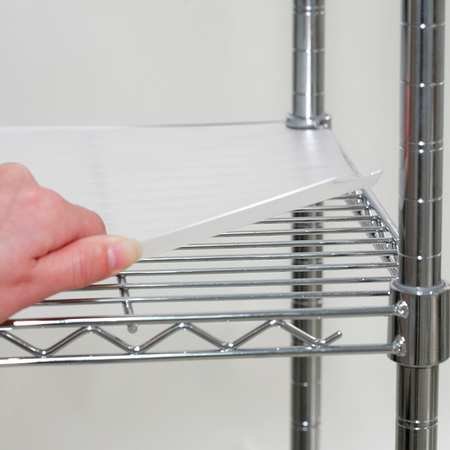 GRAINGER APPROVED Non-Slip Clear Shelf Liner 72 x 24 Inches (Pack of 4) - Durable Kitchen Cabinet & Drawer Organizer for Home & Office Storage