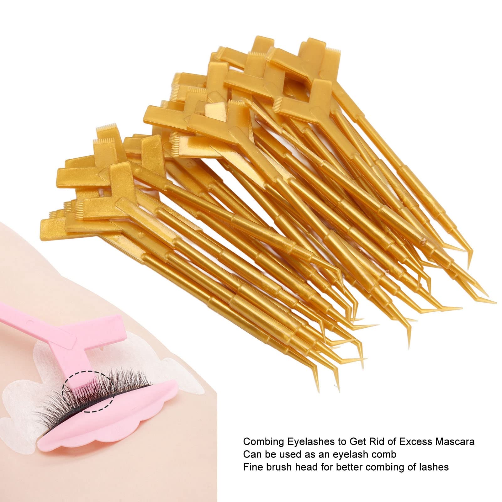 Bestalice 100pcs Y-Shape Eyelash Lift Brushes - Professional Plastic Eyelash Extension Tools for Lifting, Separation & Grafting | Perfect for Salon, Spa & DIY Home Use