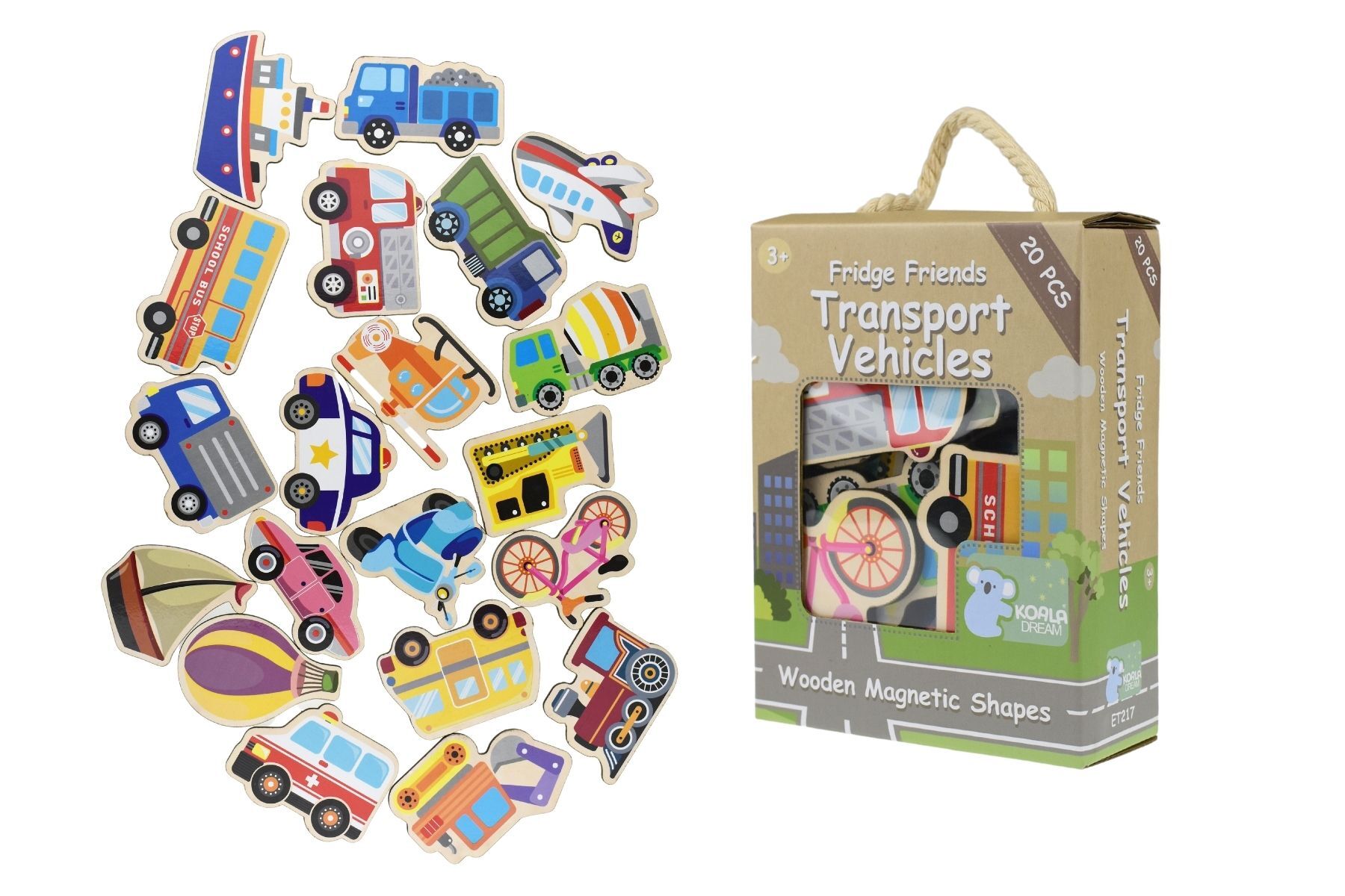 Koala Dream Fridge Friends Magnetic Transport Vehicles - Fun Magnetic Toys for Kids, Perfect for Refrigerator Play & Learning Scenes