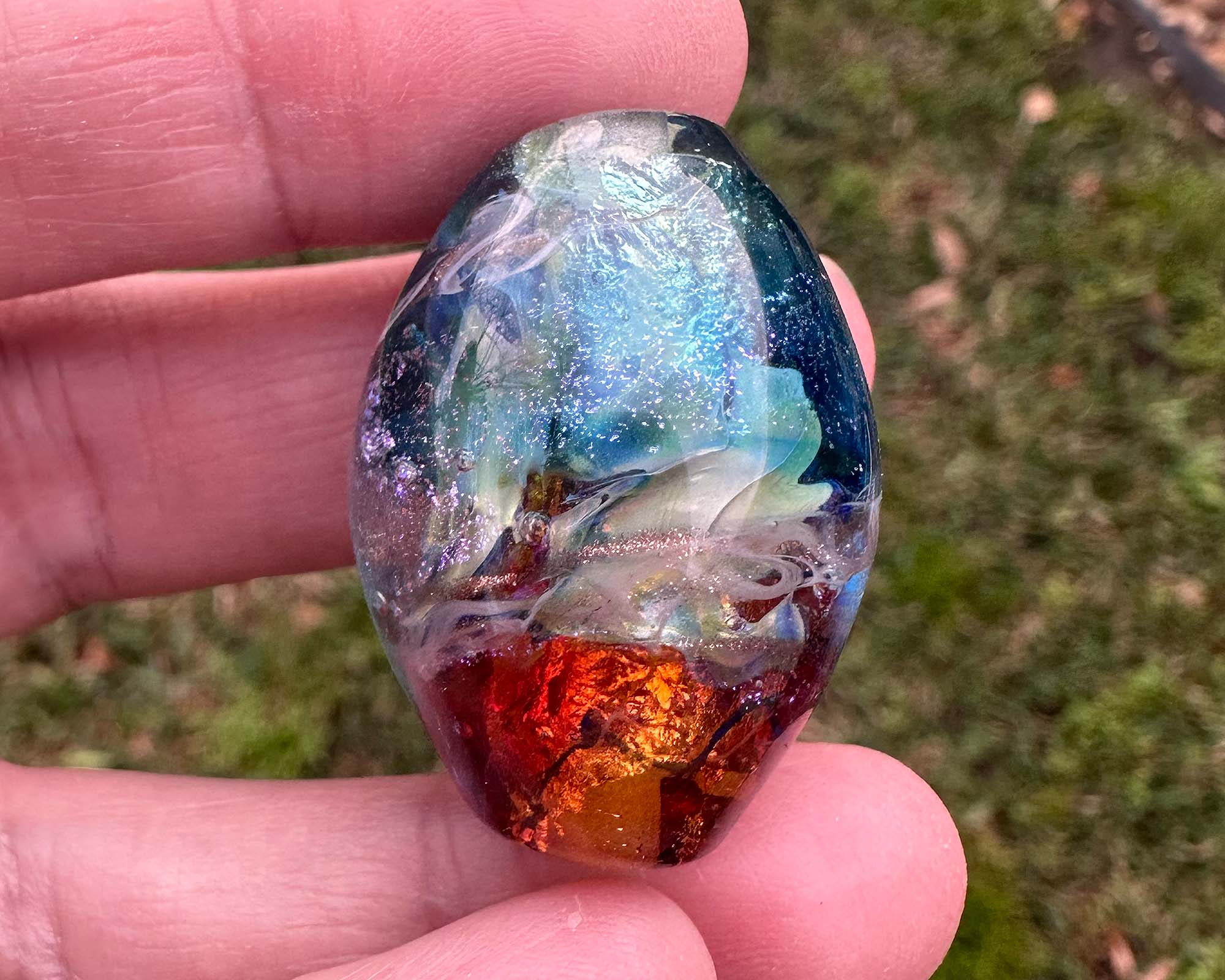 Red Sea Dichroic Lampwork Focal Bead SRA - Handmade Glass Bead for Jewelry Making, DIY Crafts, and Unique Gift Ideas | Perfect for Necklaces, Bracelets, and Earrings