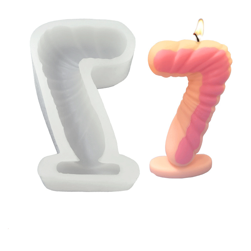 7 Number Digital Silicone Candle Mold for DIY Birthday Wedding Decorations - Perfect for Cake Toppers, Home Crafts, and Party Favors