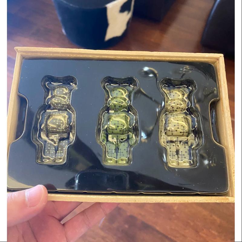 Limited Edition Bearbrick Eames Office Pattern Wooden Box - Medicom Be@rbrick 2006 Collectible Figure | Perfect for Home Decor, Office Display & Anime Collector Showcase