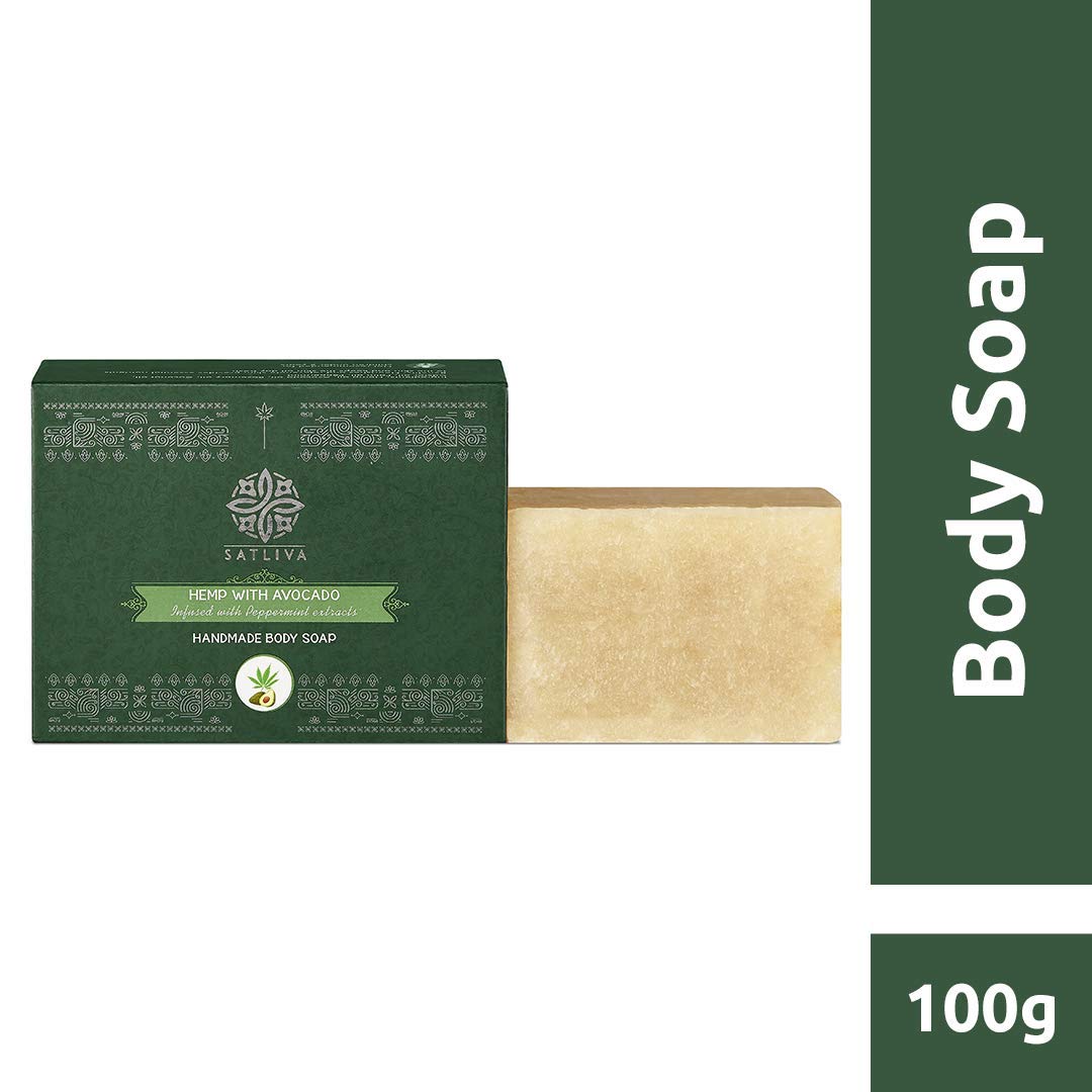 Organic Hemp & Avocado Oil Body Soap Bar - 100g Moisturizing Vegan Soap for Dry Skin - Perfect for Sensitive Skin & Eco-Friendly Bath Routine