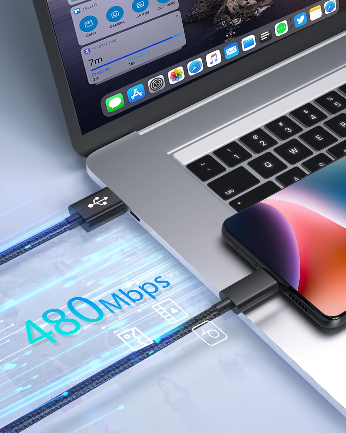 2-Pack 6FT USB-C Charger Cable for Motorola Moto G Fast/G Power/G Pure/G Stylus 5G | Fast Charging & Durable Braided Cord | Compatible with Moto G9/G8/G7 Series, Z Series & Droid | Perfect for Home, Office & Travel Charging