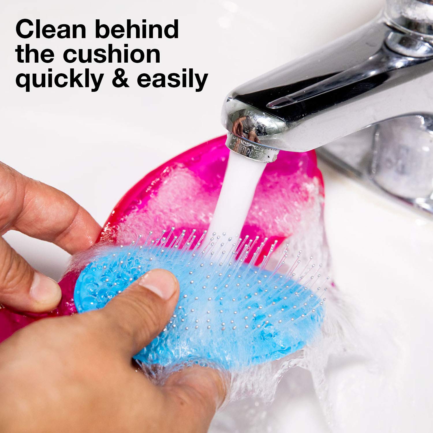 Olivia Garden Detangling Brush - Removable Cushion for Easy Cleaning & Scalp Massage - Perfect for Wet/Dry Hair - Men, Women & Kids - Home & Travel Use