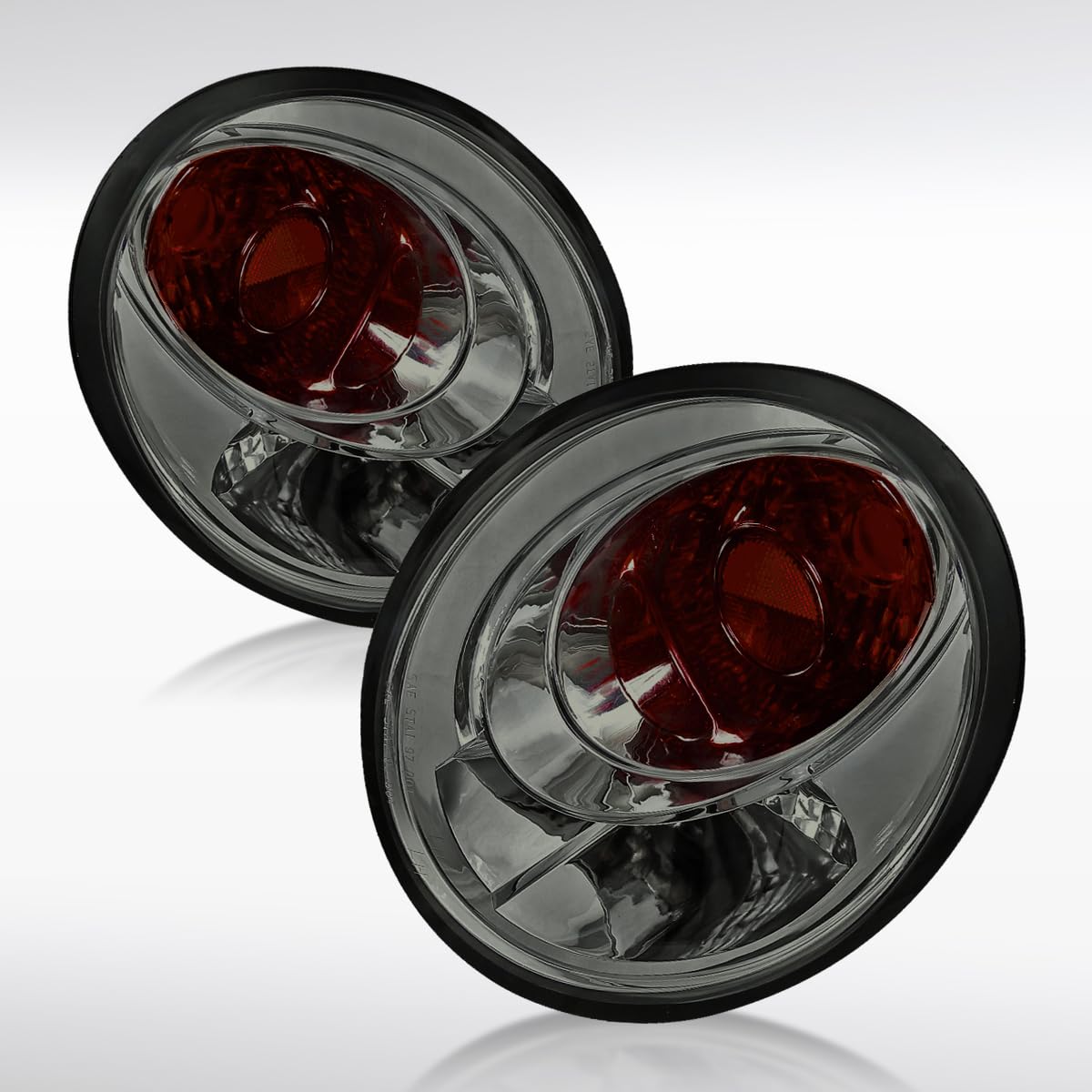 AUTOZENSATION Smoke Lens Tail Lights for 1998-2005 Volkswagen Beetle - Left & Right Pair Assembly - Perfect for Car Upgrades & Customization