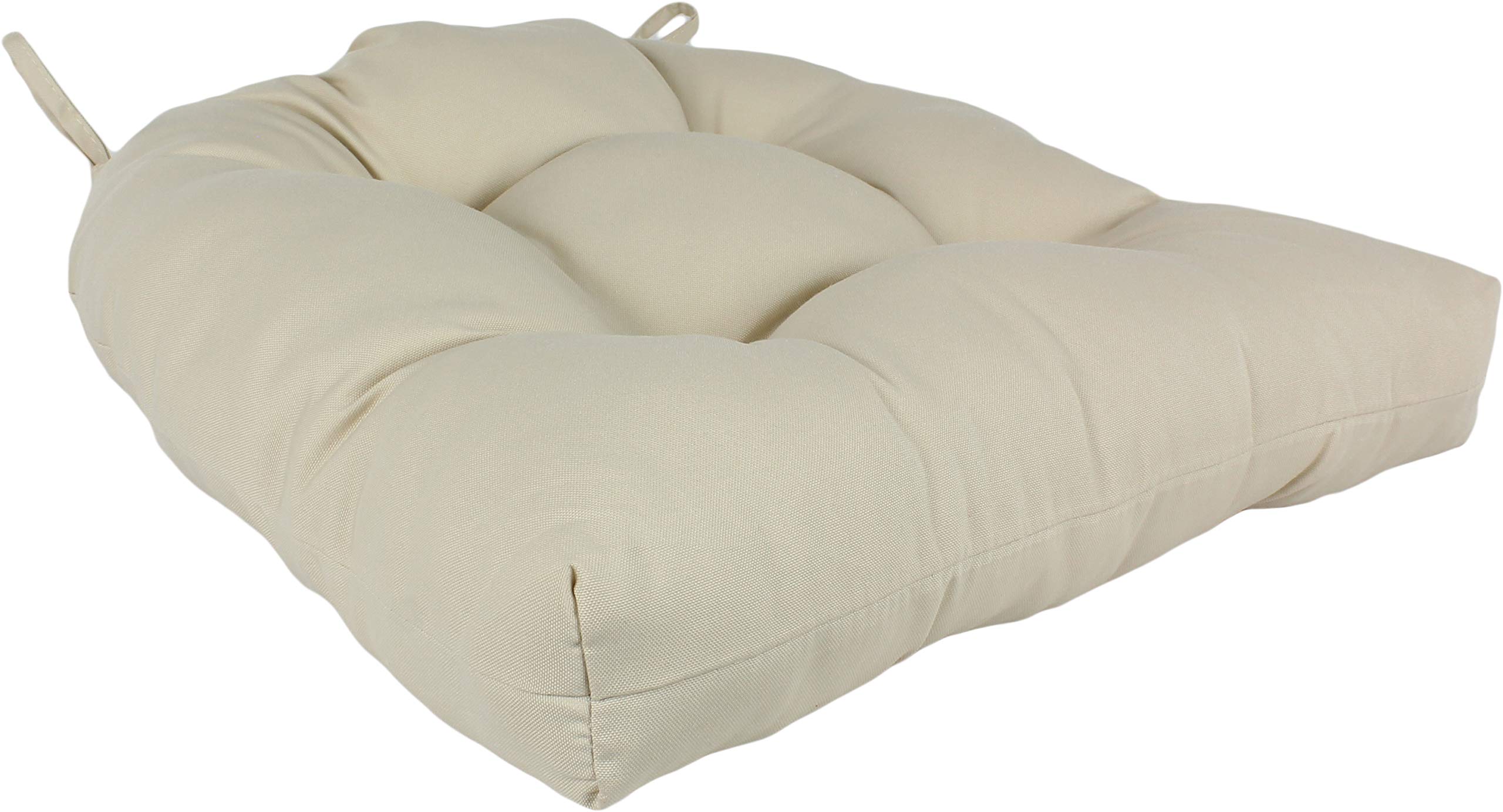 Comfy Indoor/Outdoor Seat Cushion for Patio, Deck & College Dorm - Soft & Durable 1-Pack Cream Cushion - Perfect for Lounging, Reading & Relaxing