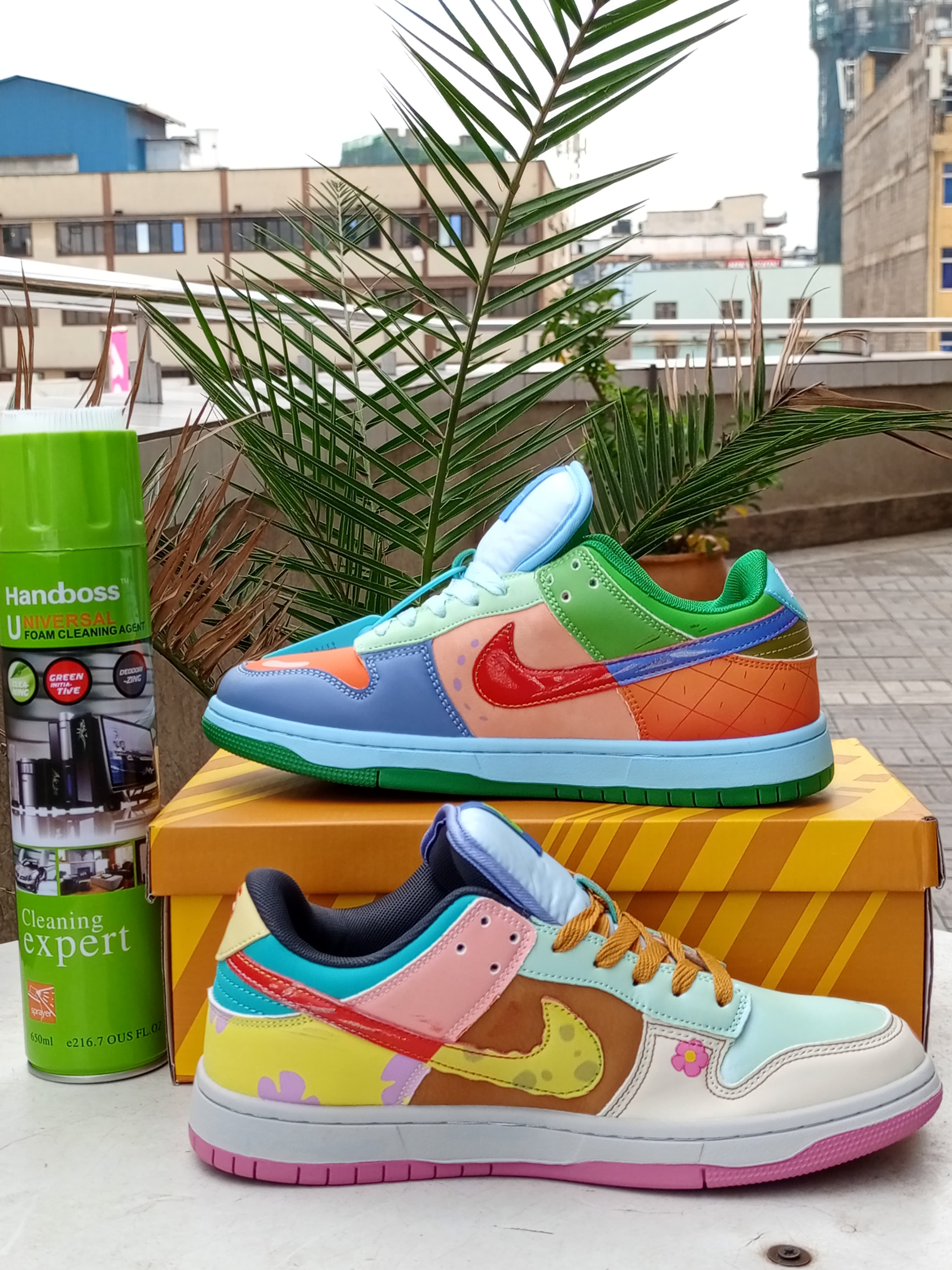 Nike Dunk Low Color Splash Sneakers for Men Women - Retro Basketball Shoes with Vibrant Color Design - Perfect for Casual Wear, Street Fashion & Sneaker Collection