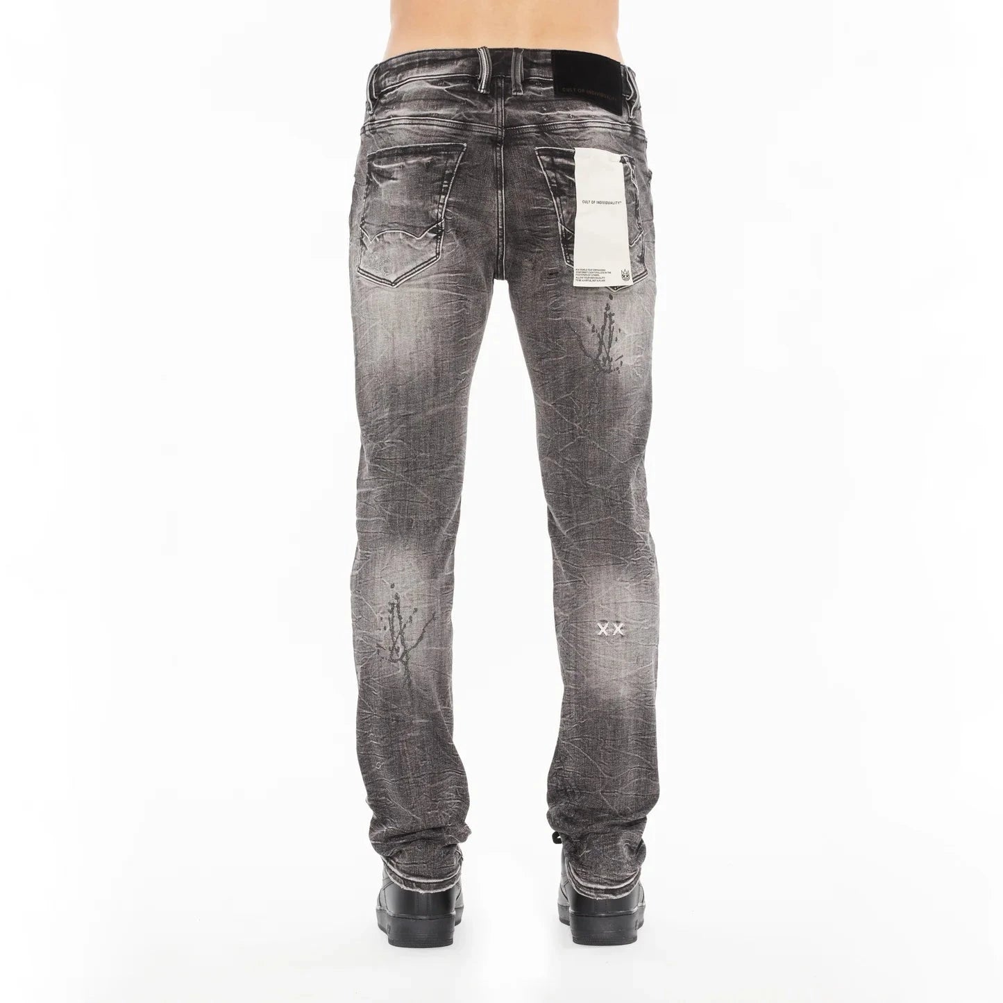 CULT OF INDIVIDUALITY Rocker Slim 602 Jeans in Caviar - Stylish Slim Fit Denim Pants for Men | Perfect for Casual Wear, Night Out & Street Fashion