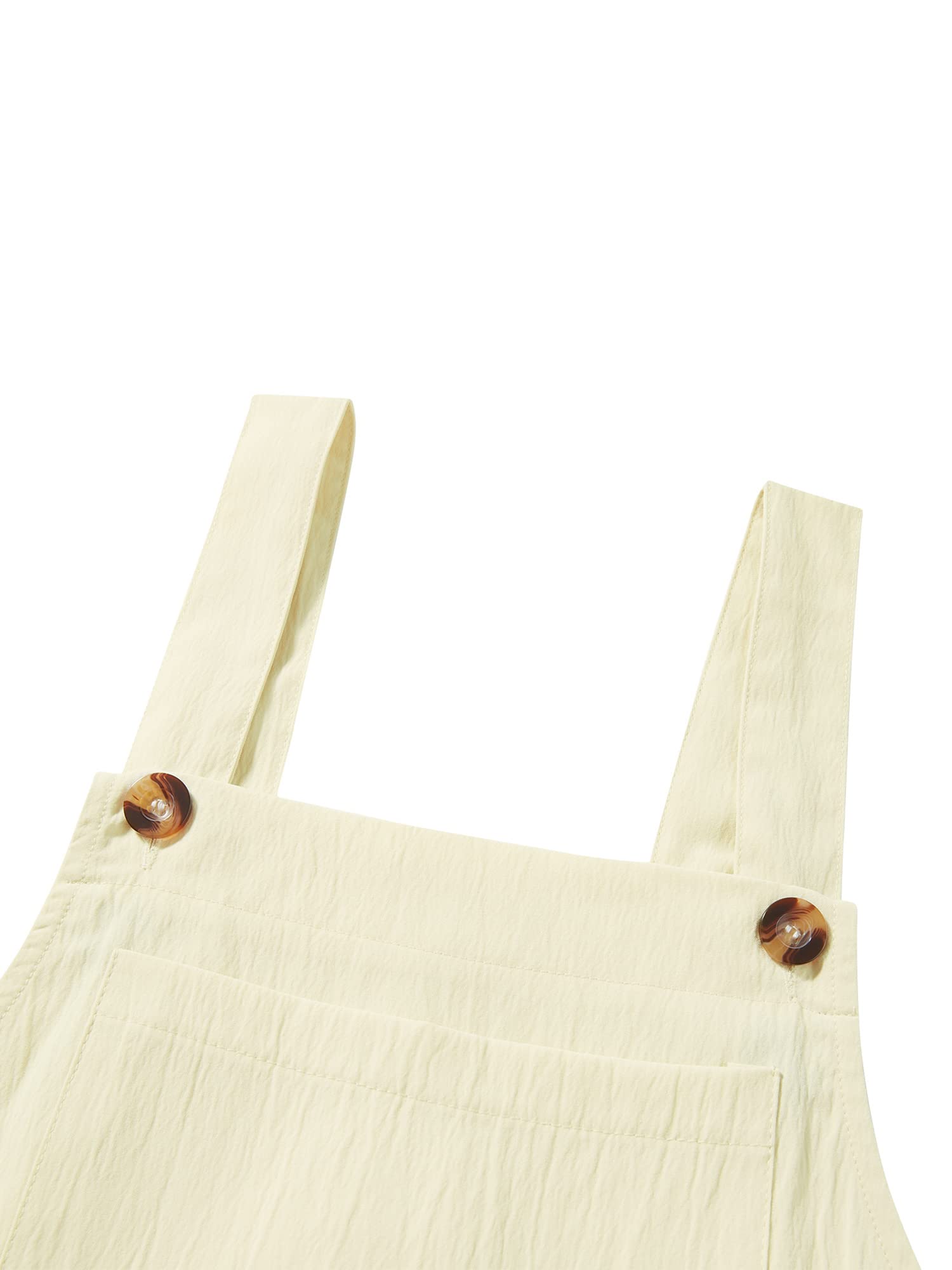 Kaipiclos Women's Baggy Overalls - Plus Size Wide Leg Jumpsuit, Solid Color Loose Linen Suspender Overalls with Pockets | Casual Summer Outfit, Beach Wear, Street Style Fashion