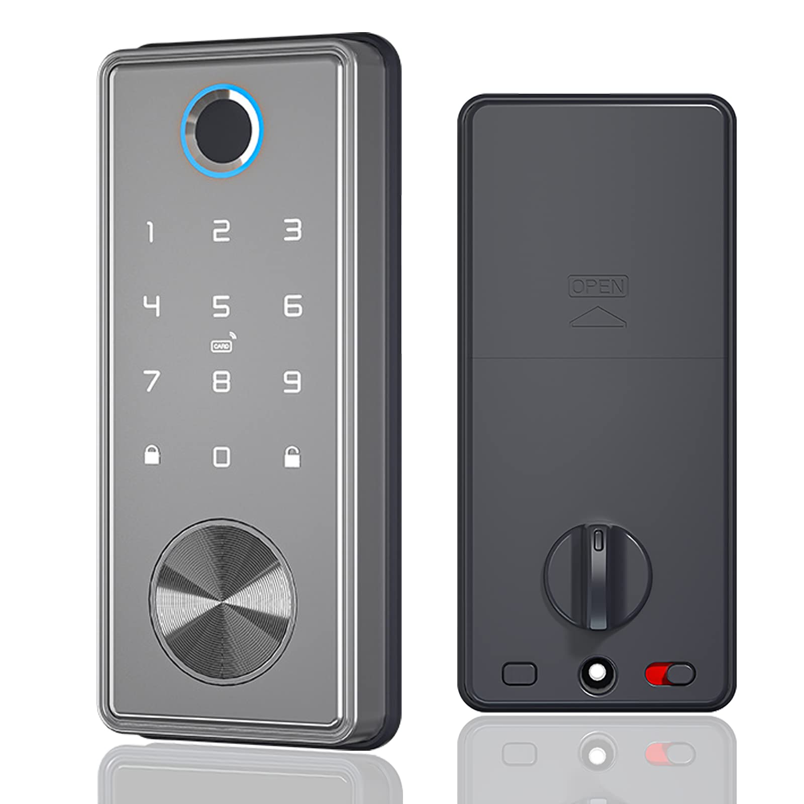 CXNGD Smart Door Lock - Keyless Entry Deadbolt with Touchscreen Keypad & Fingerprint Scanner | Biometric Security for Front Doors | Perfect for Home, Apartment & Vacation Rental Security