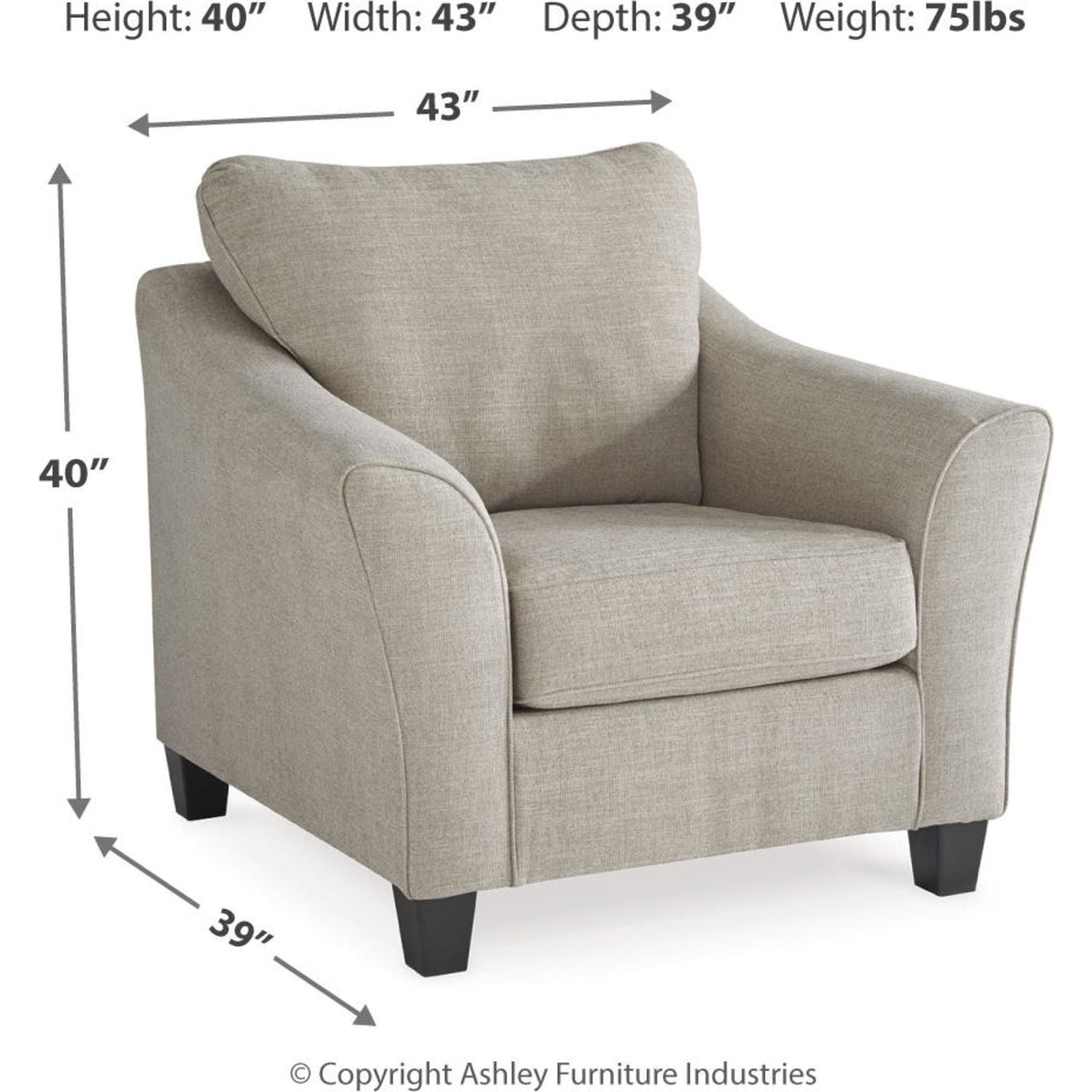 Abney Chair Driftwood - Modern Wooden Accent Chair for Living Room, Bedroom & Office - Comfortable & Stylish Home Decor Furniture