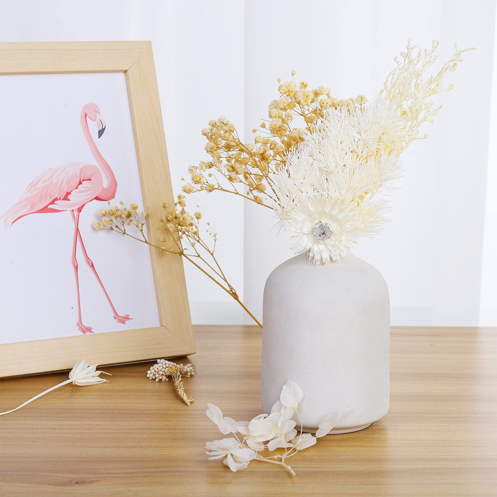 Premium Dried Pressed Flowers for DIY Crafts - Natural Mixed Floral Leaves for Resin Jewelry, Candle Making, Nail Art & Home Decor (White) | Perfect for Wedding Invitations, Scrapbooking & Gift Wrapping
