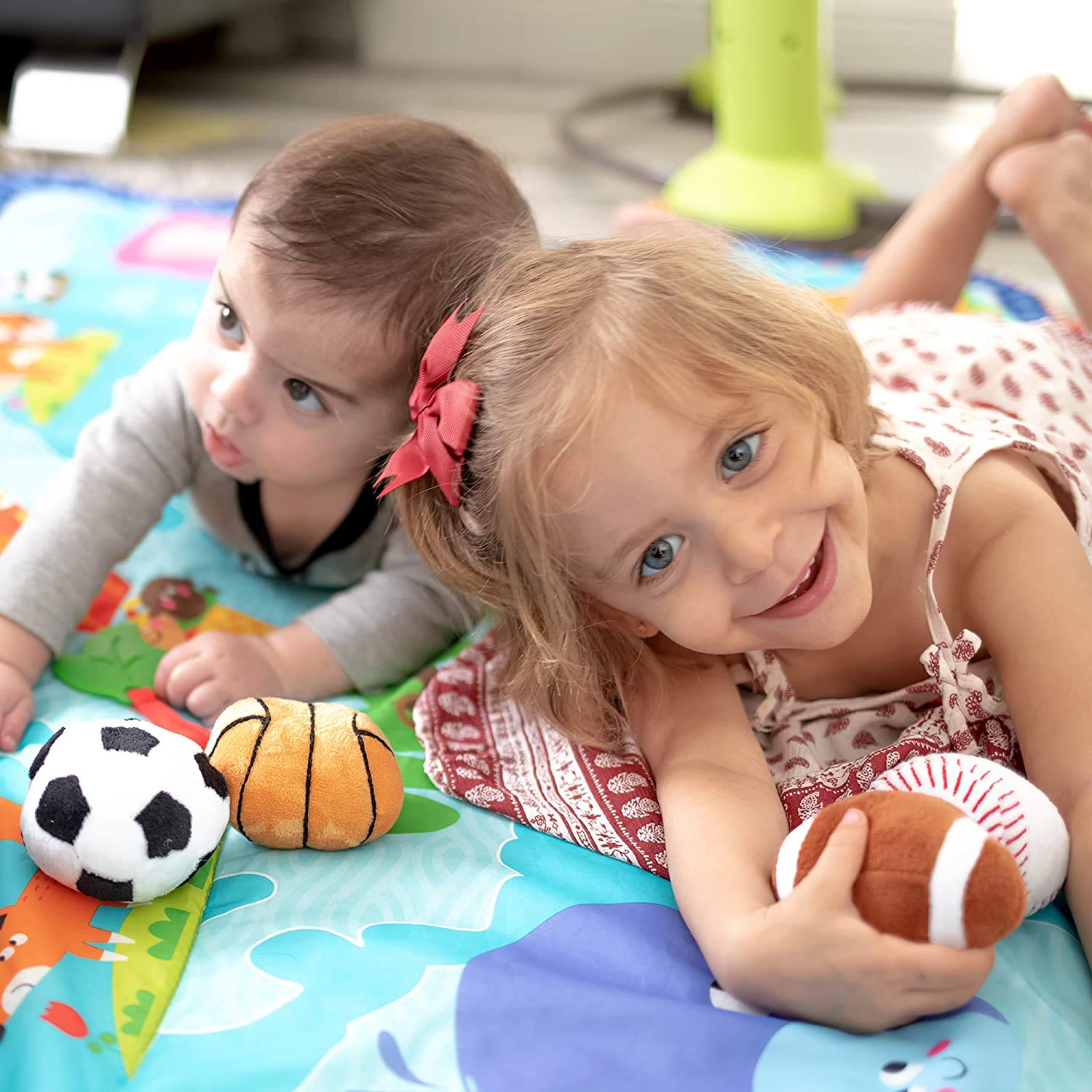 **Etna My Sports Bag - Soft Plush Toy Play Set for Toddlers, Sensory Toys with Sound & Cheer Effects - Includes Plush Basketball, Baseball, Soccer Ball & Football - Perfect for Playtime, Learning & Gift Giving**