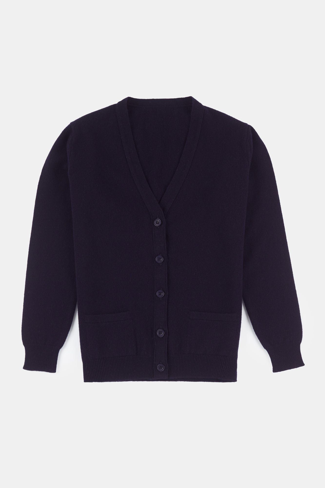 Premium Men's Lambswool Cardigan Sweater - Soft & Warm Navy Blue Pullover for Casual Wear, Office & Winter Outfits